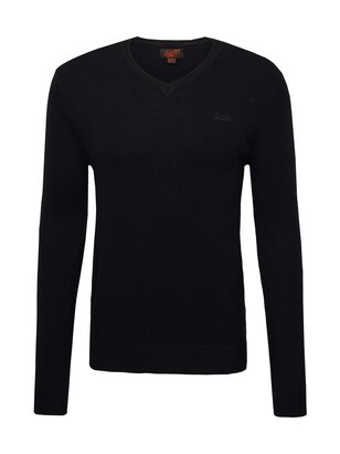 Superdry Trui ‘Essential’ Donkergrijs / Zwart