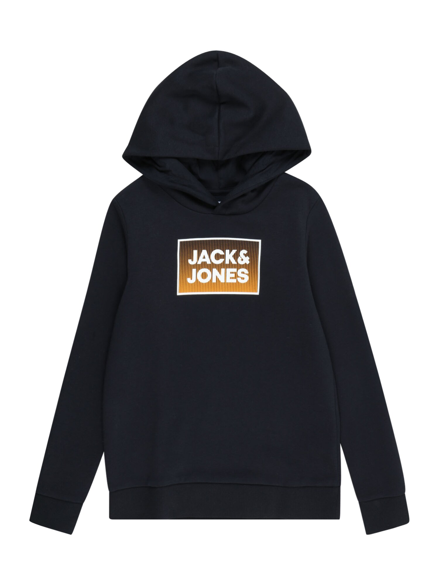 Jack & Jones Junior Суичър 'Steel'  морскосиньо / оранжево / бяло