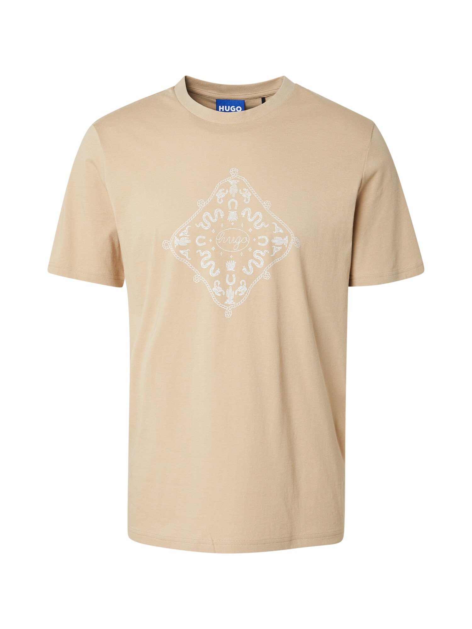 HUGO Camiseta 'Nerberri'  arena / blanco