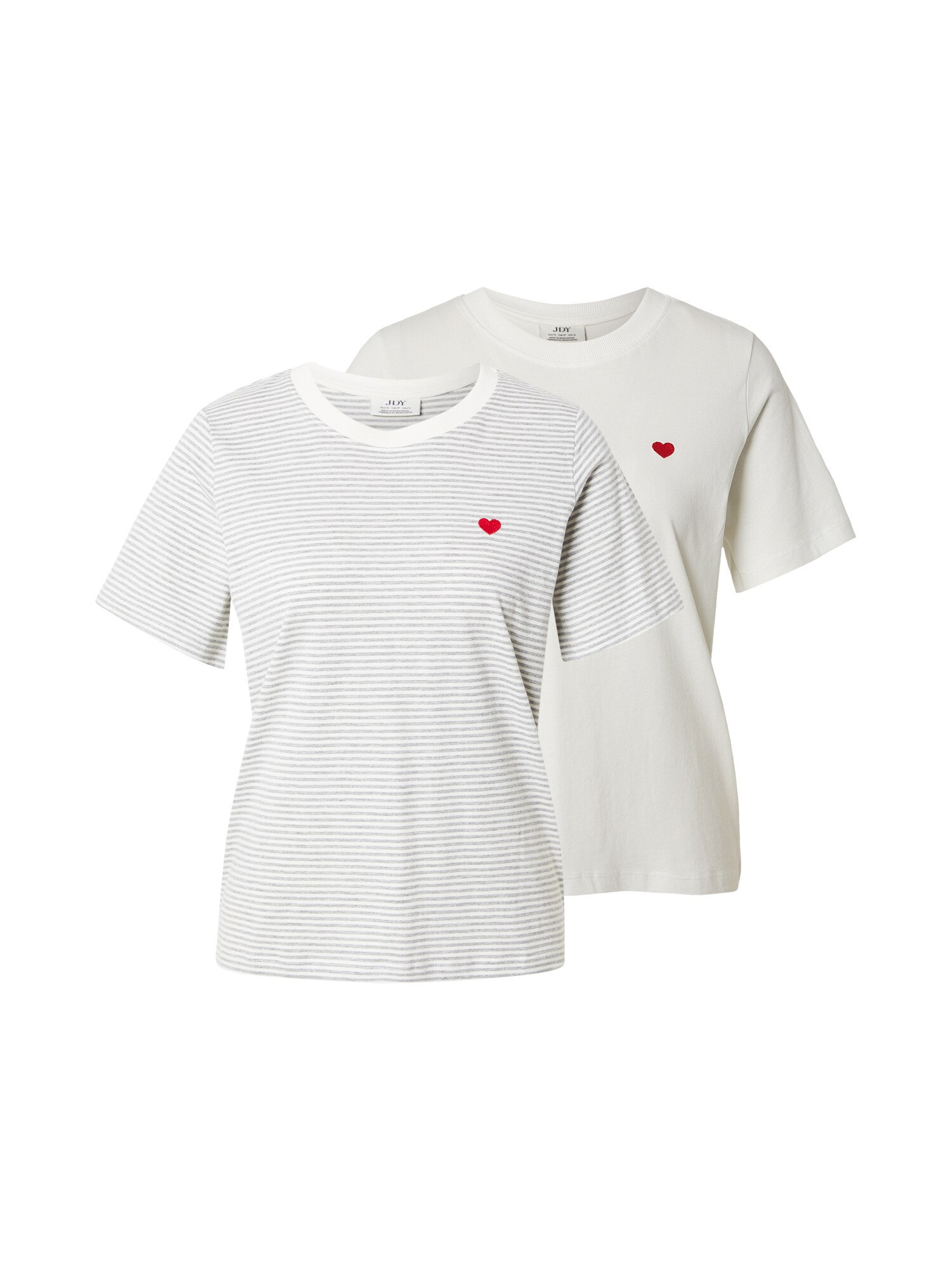 JDY Tricou JDYPISA  gri / roșu / alb