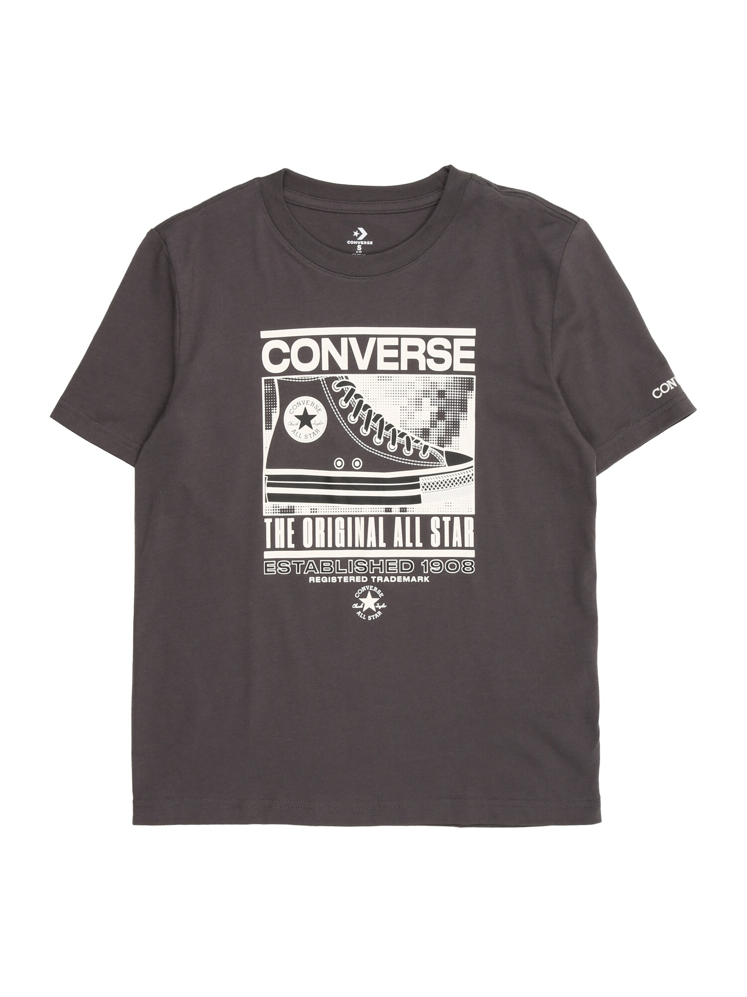 Converse Tricou 'Static Background' Gri / Alb-image