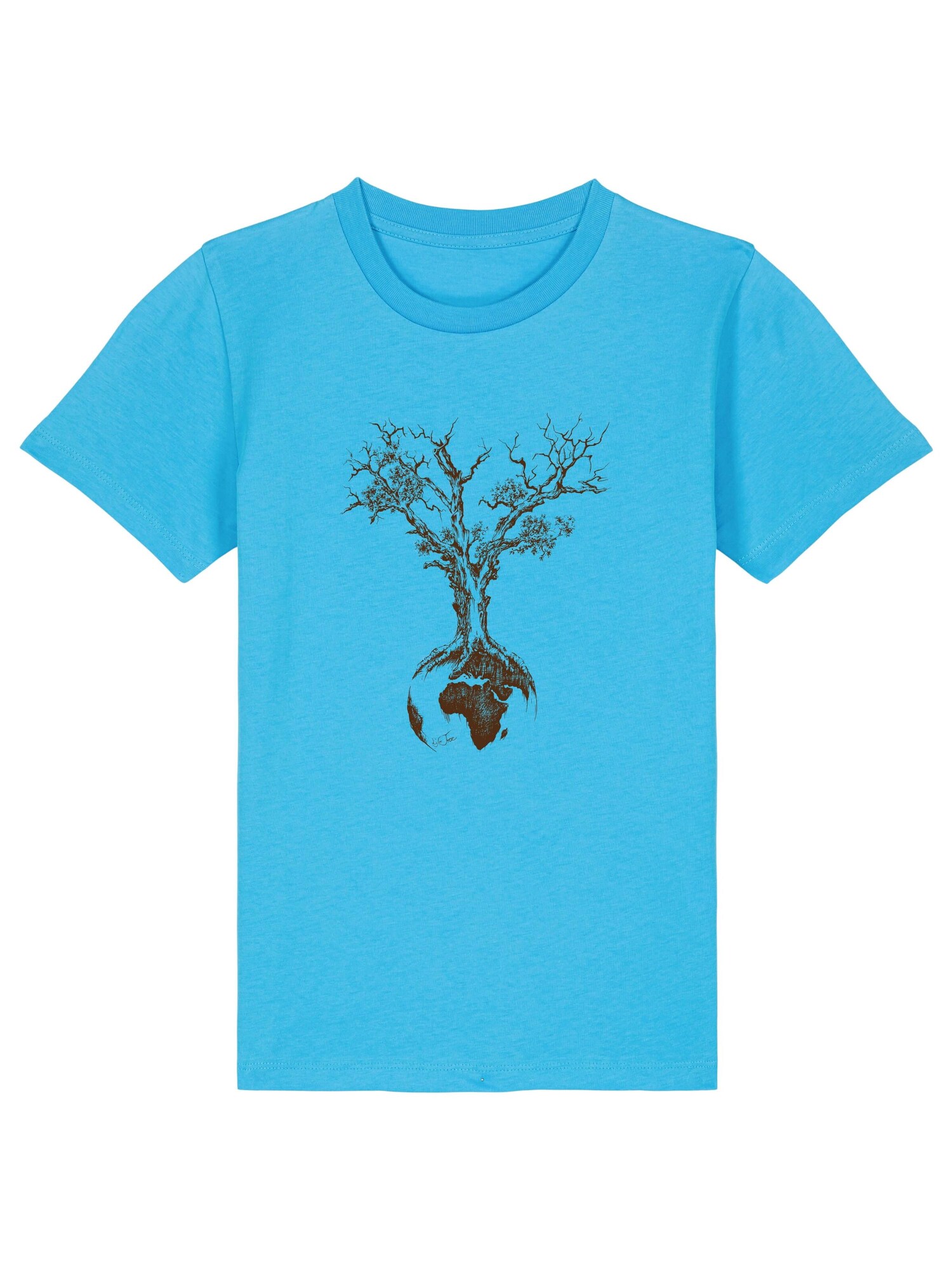 Life-Tree Majica 'Weltenbaum' akvamarin