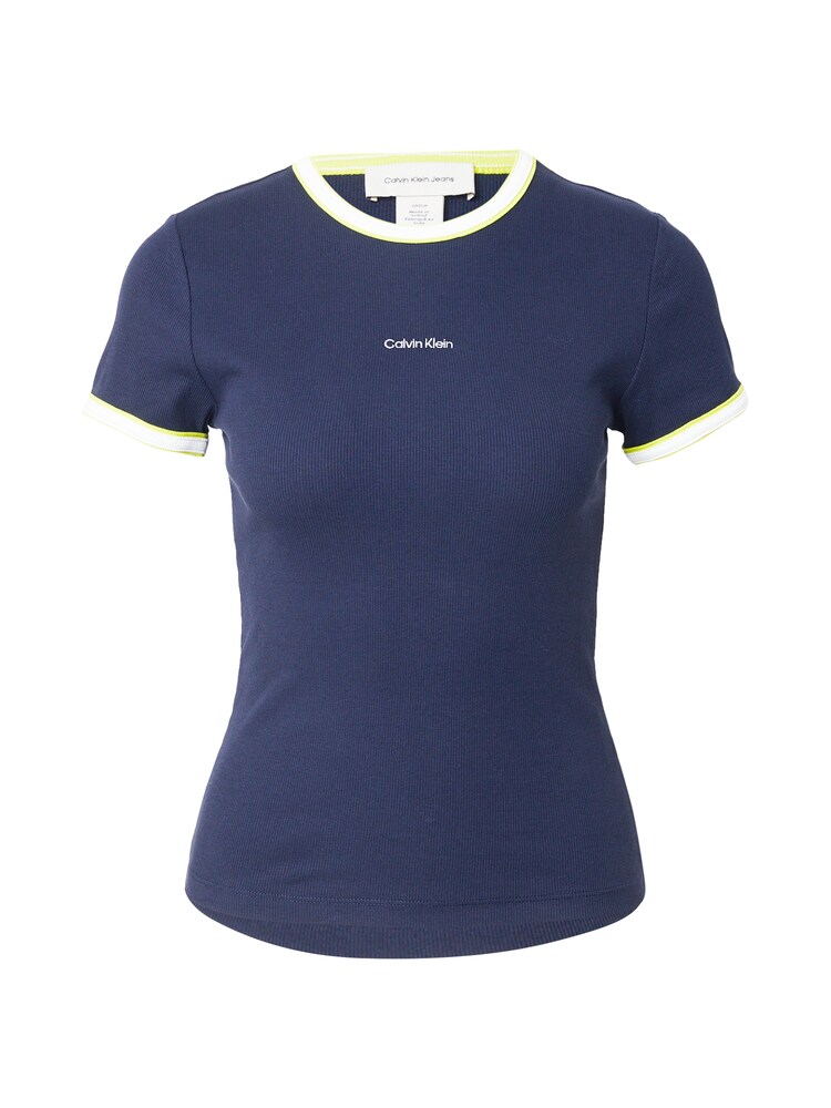Calvin Klein Jeans T-Shirt Damen Größe S navy / apfel / weiß