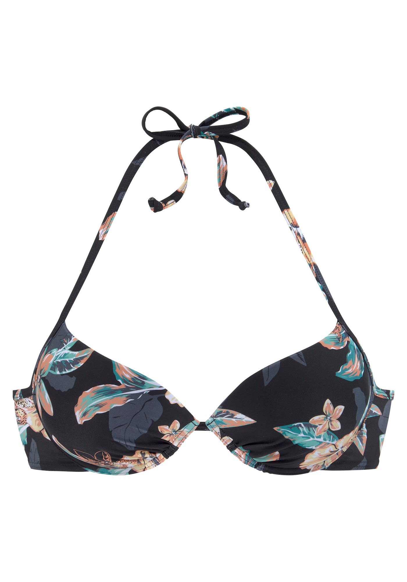 VENICE BEACH Bikini felső kék / világos narancs / rózsaszín / fekete / fehér akciós termékkép 1