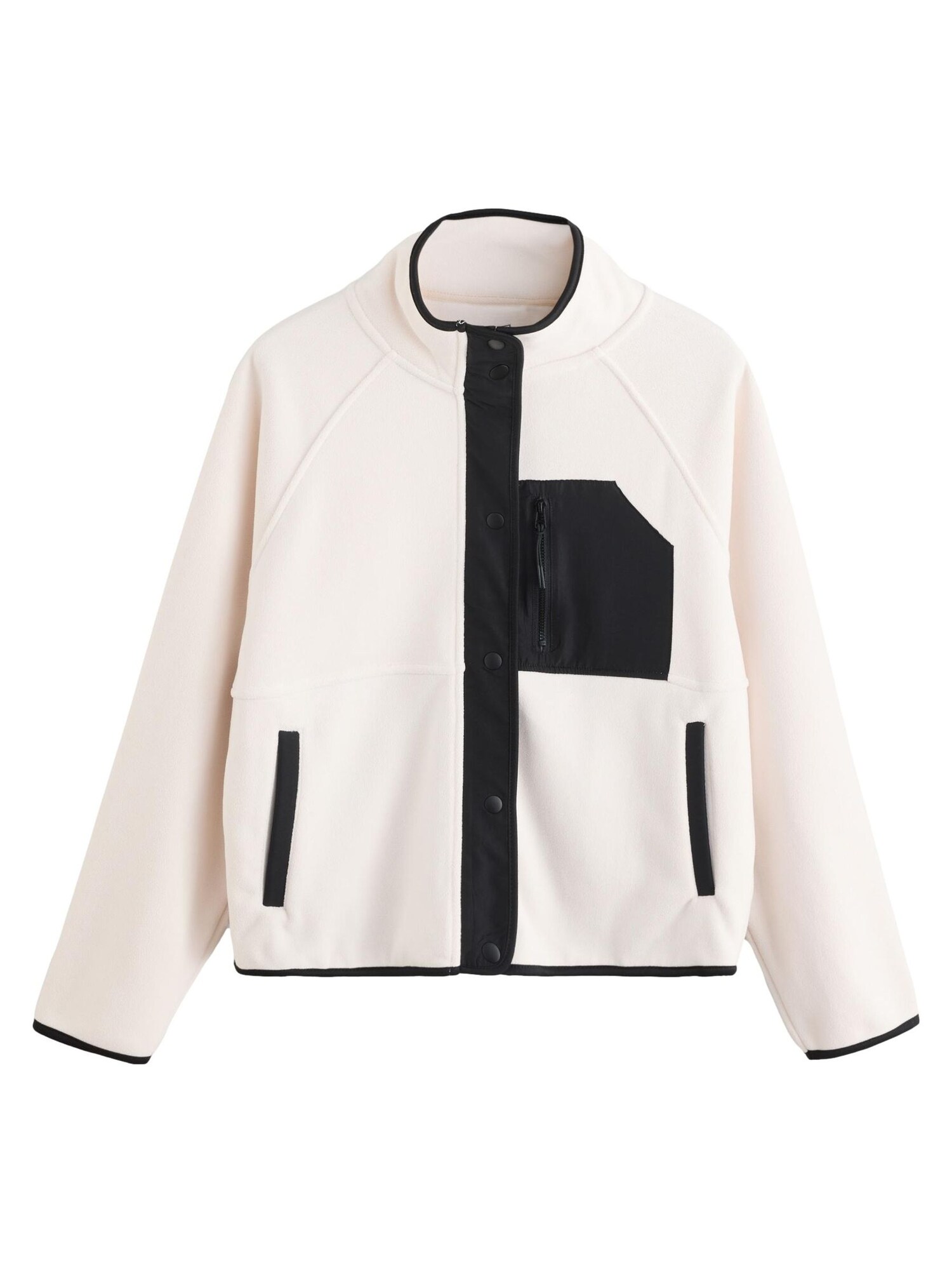 Next Jachetă  fleece  ecru / negru
