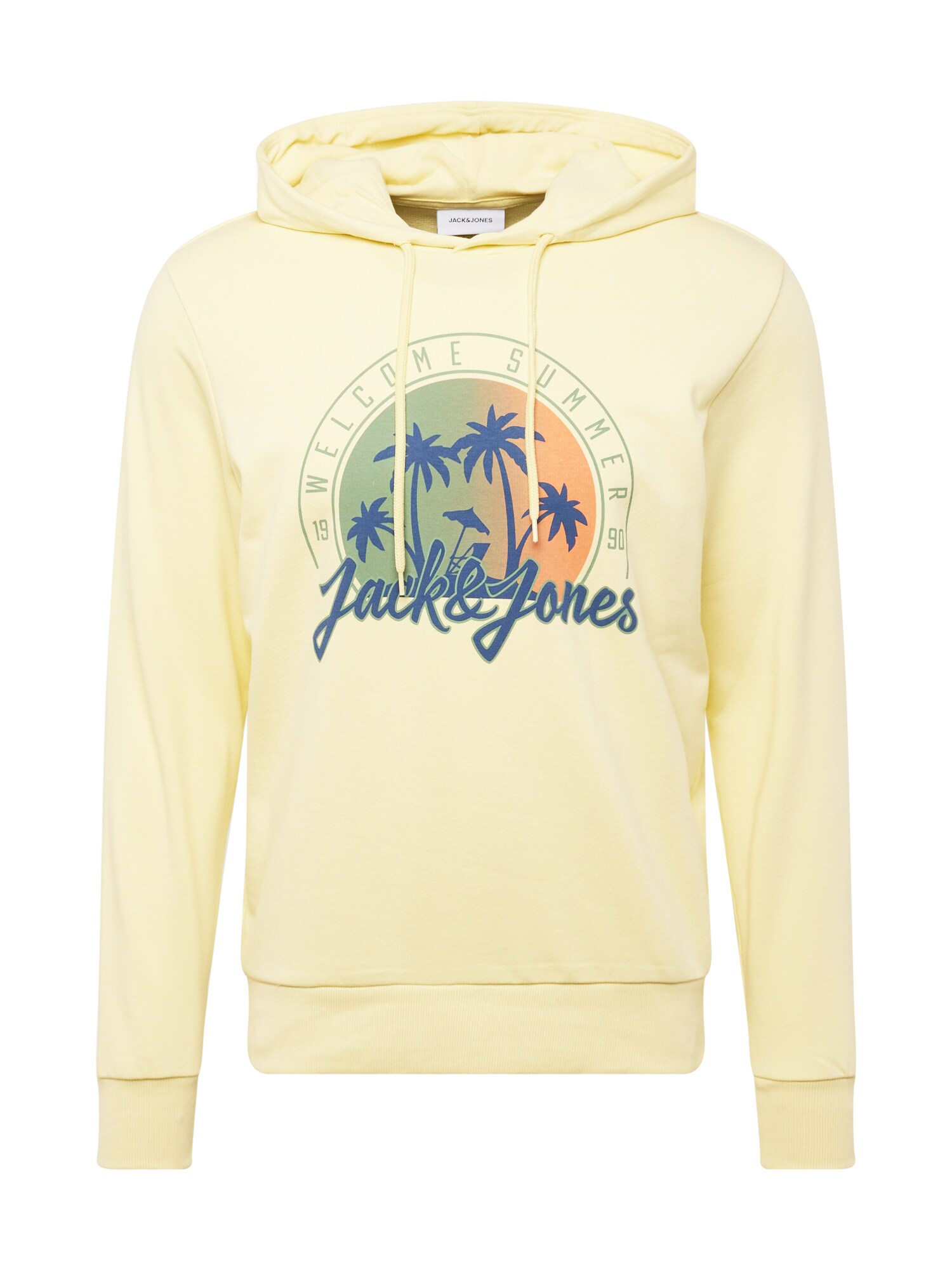 JACK & JONES Mikina 'JJSummer Vibe'  námornícka modrá / žltá / olivová / svetlooranžová