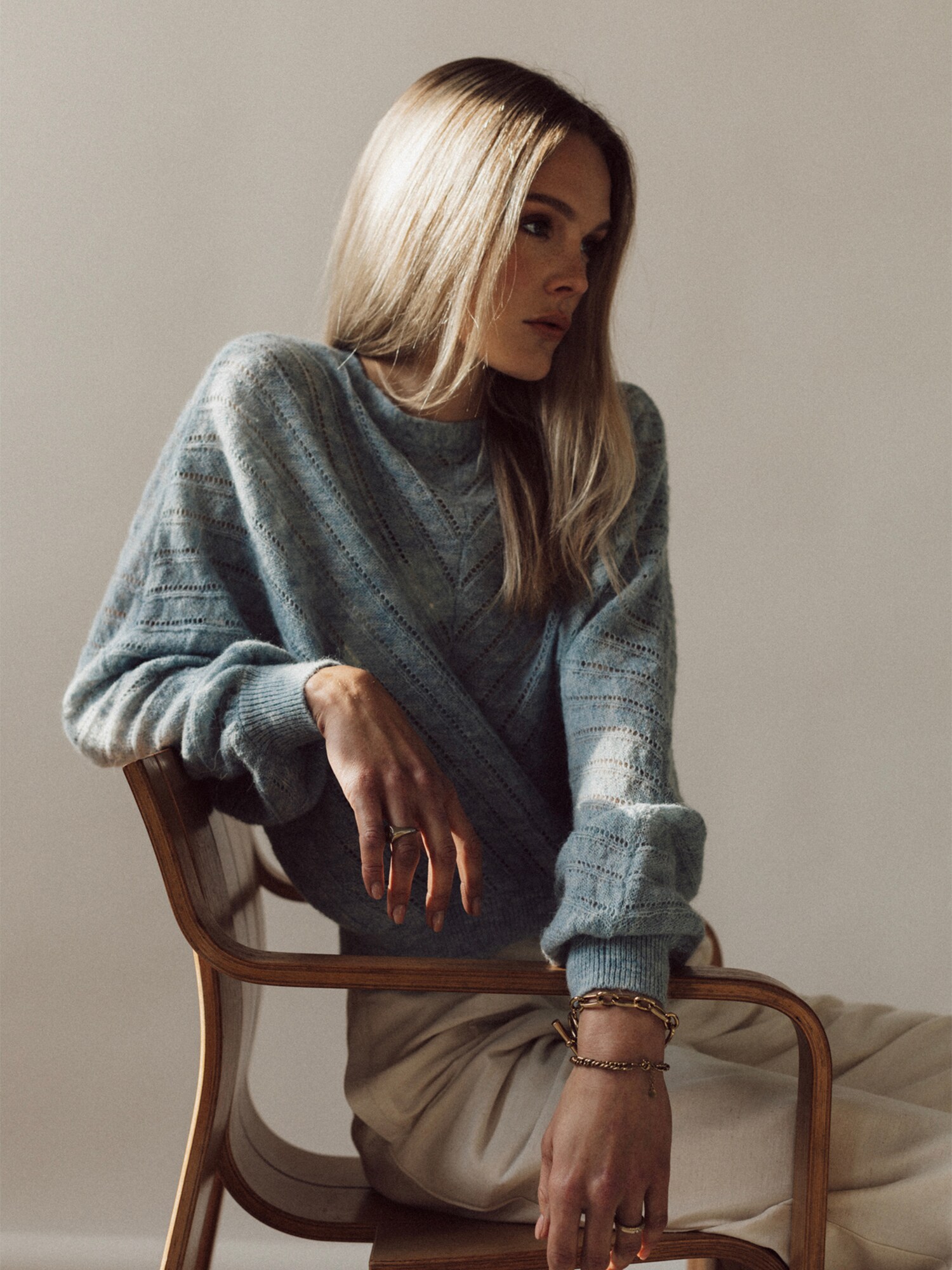 Thumbnail - Honnte Atelier Strickjacke Sky