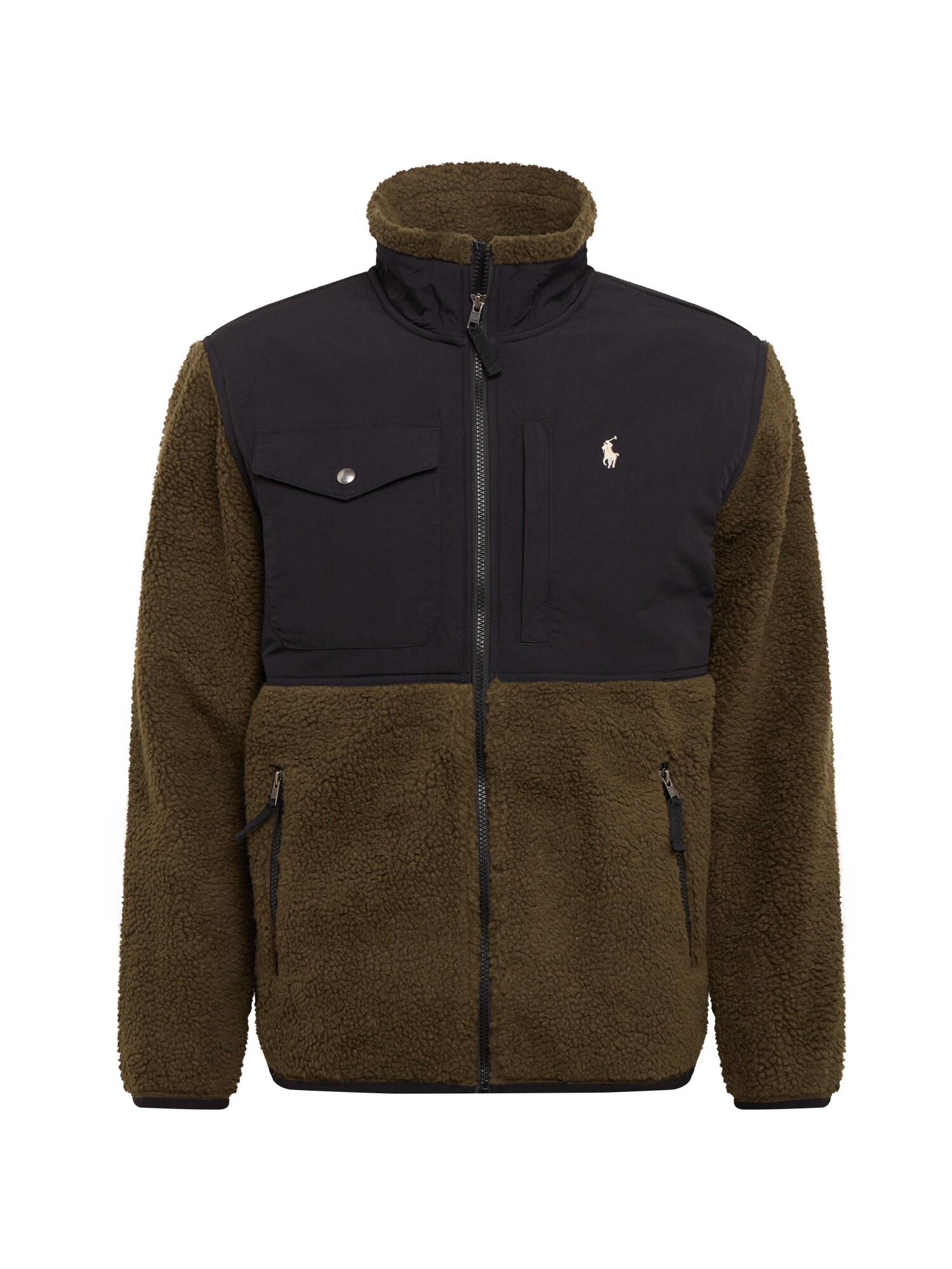 POLO RALPH LAUREN Flisinis džemperis  alyvuogių spalva / juoda