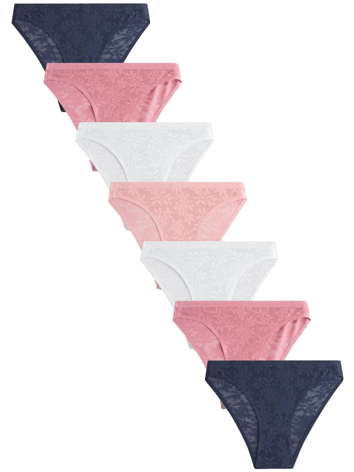 Next Slip  bej / bleumarin / roz / alb