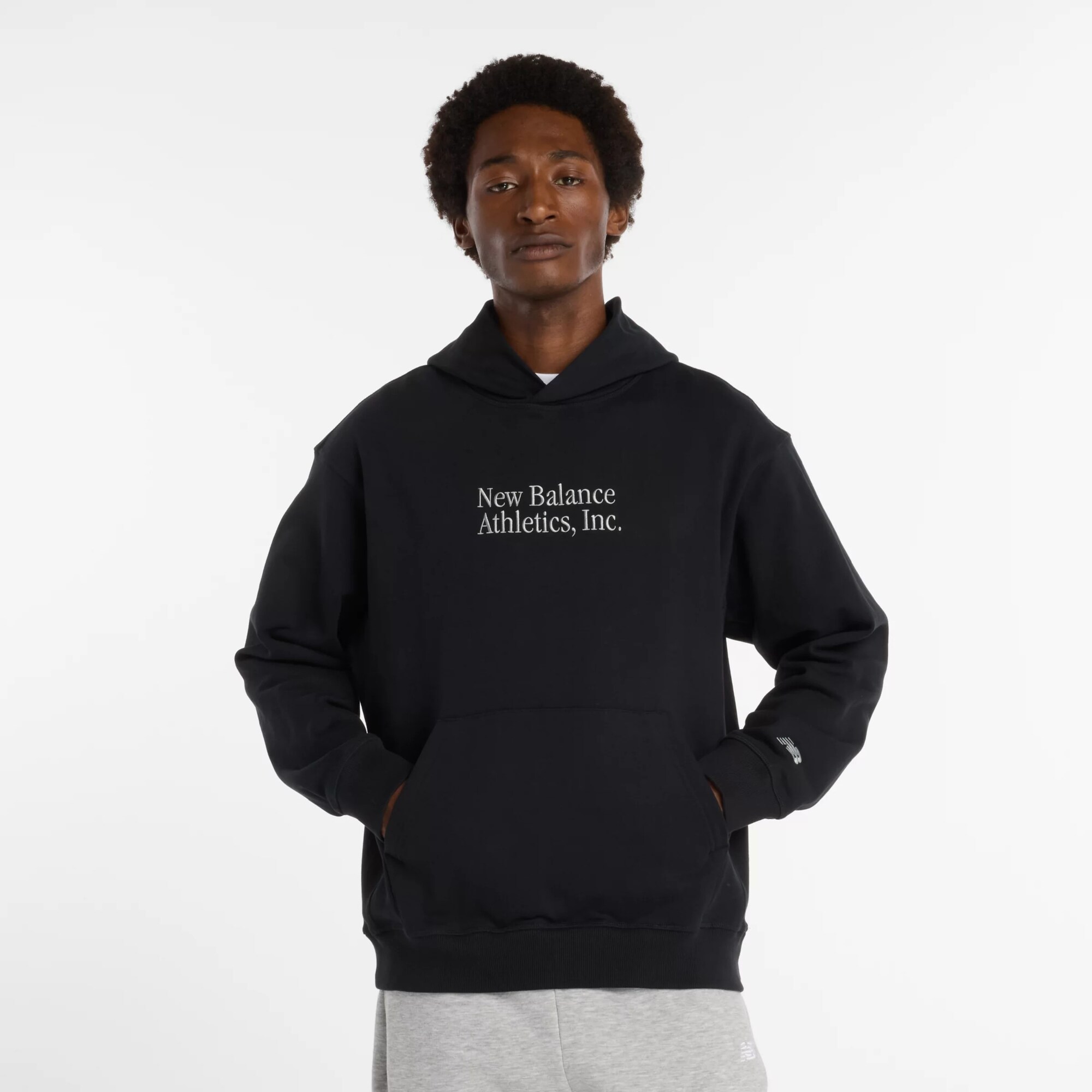 new balance Sudadera  negro / blanco