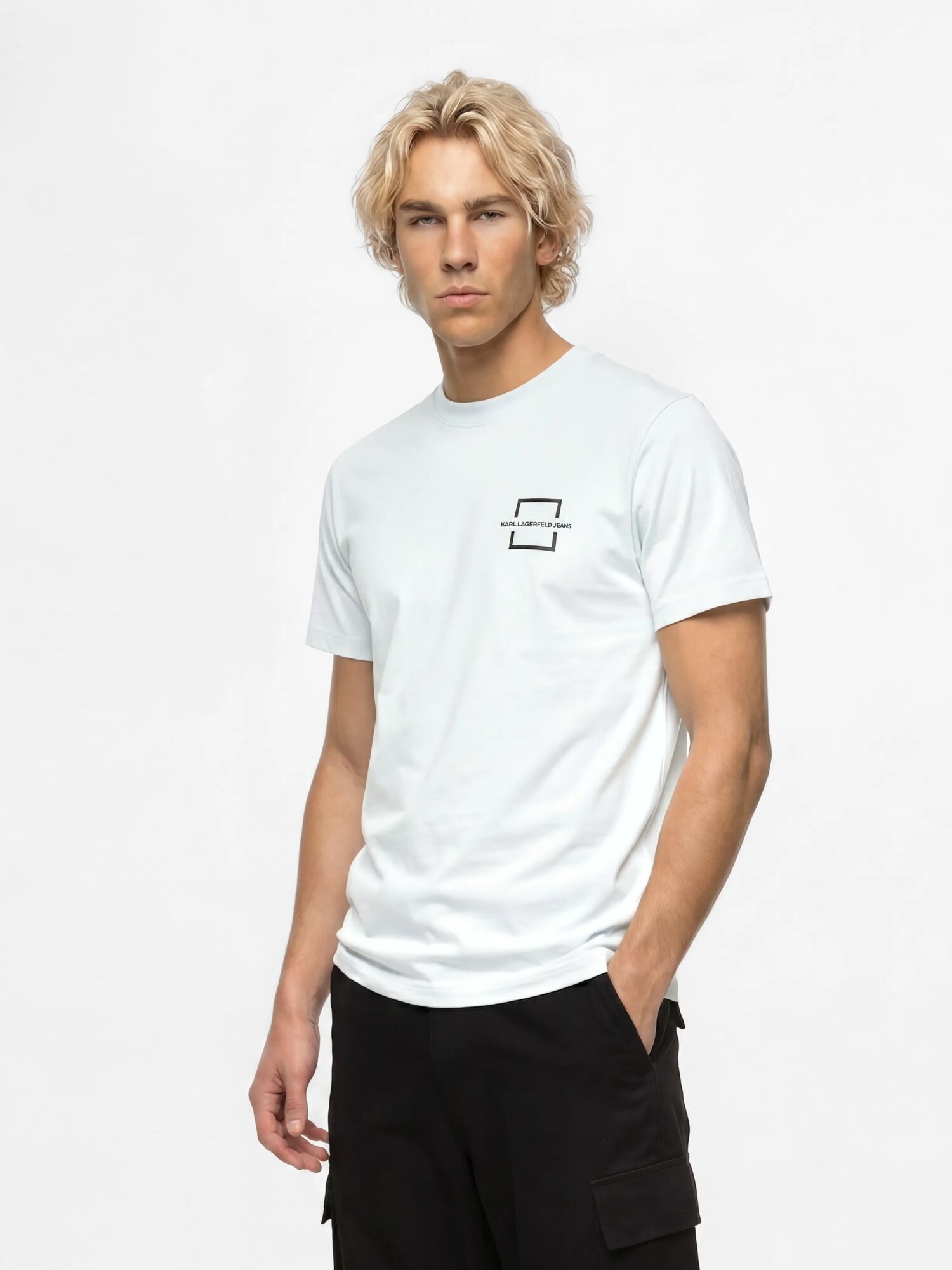 KARL LAGERFELD JEANS Camiseta negro / blanco – imagen 7