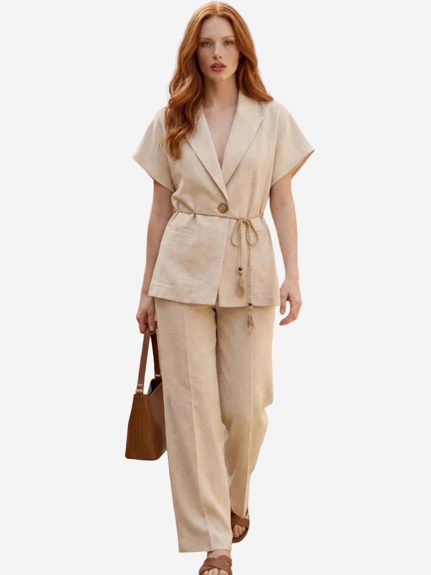 My fashion Jednodijelna pidžama boja pijeska