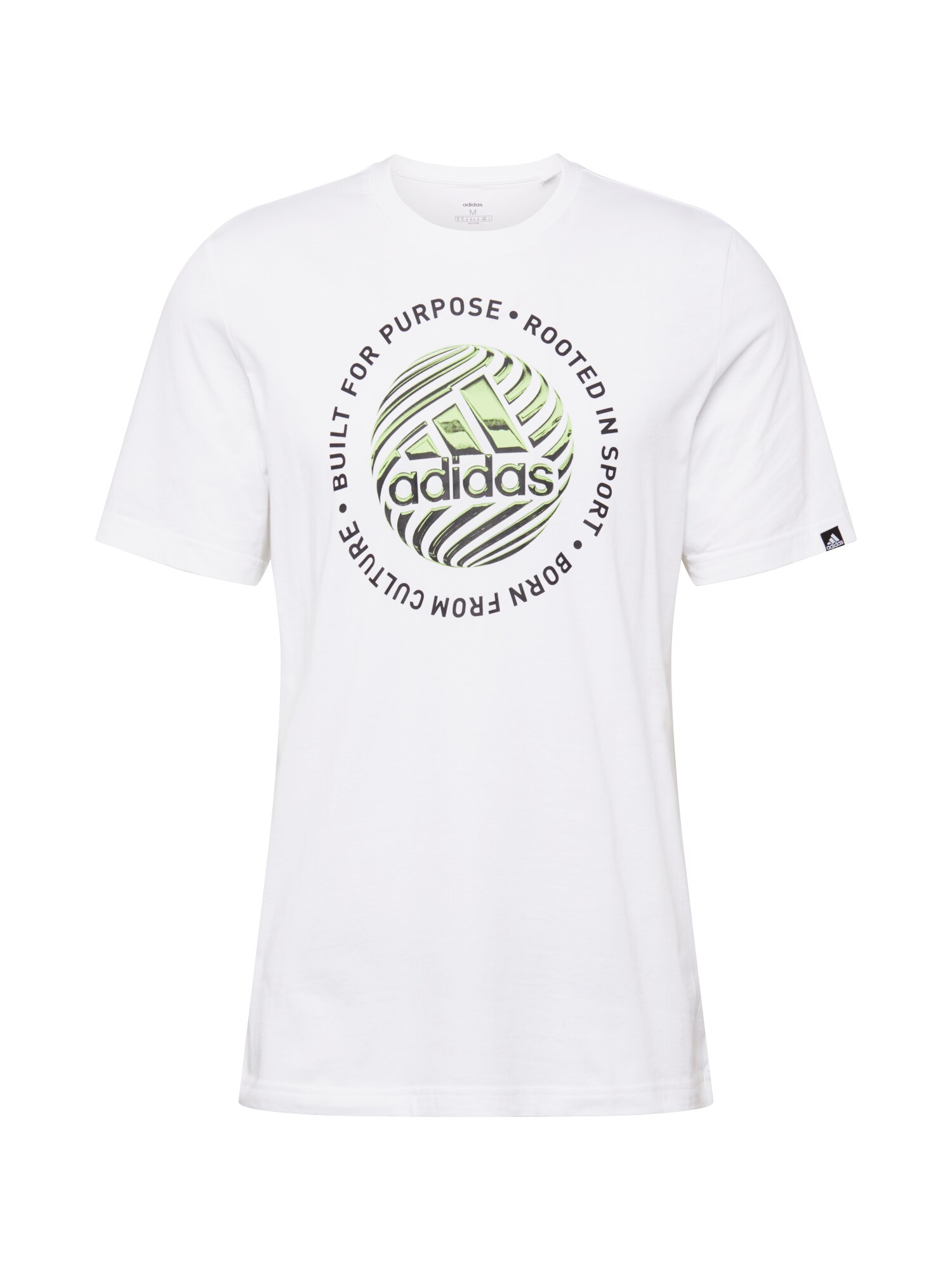 ADIDAS PERFORMANCE Sportiniai marškinėliai  balta / juoda / šviesiai žalia