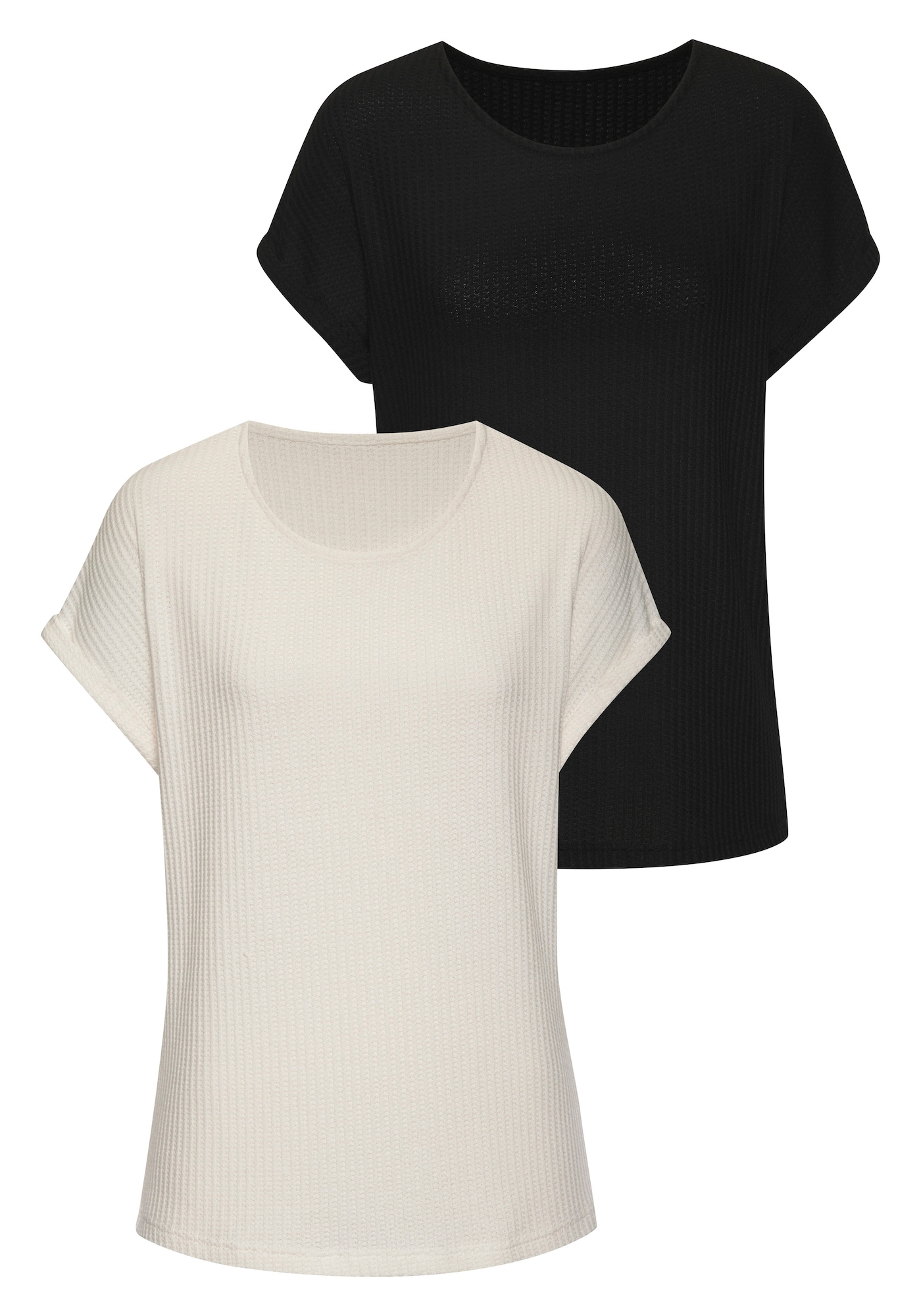 VIVANCE Tricou  negru / alb
