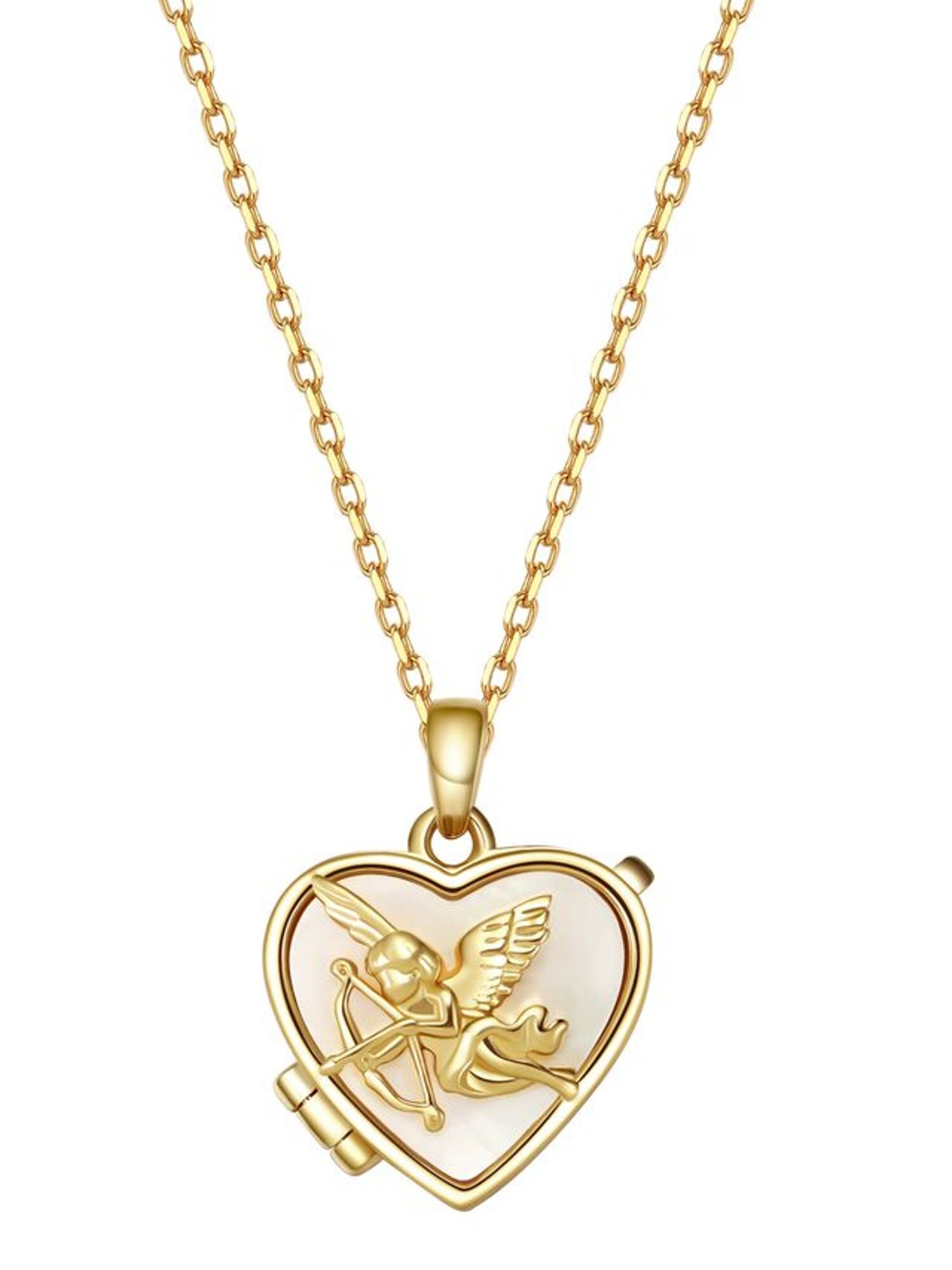 Hey Happiness Collana 'Cupid Heart Locket'  oro