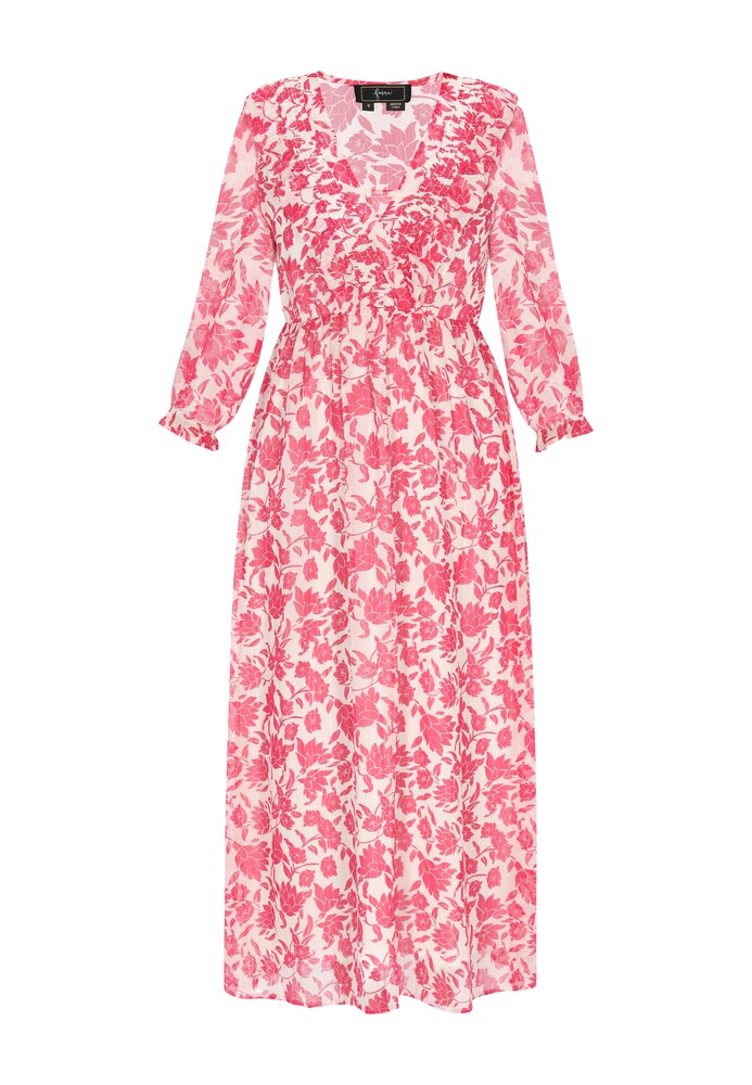 faina Kleid 'Fashion Look' Damen Größe 36 himbeer / weiß Winterkleid