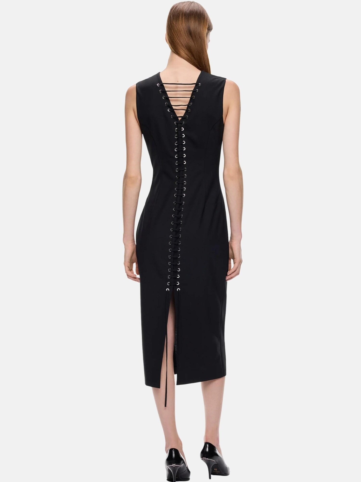 PINKO Vestido 'PINKO RANGE ROVER ABITO FRESCO LANA STRINGATO ABITO'  negro – imagen 4