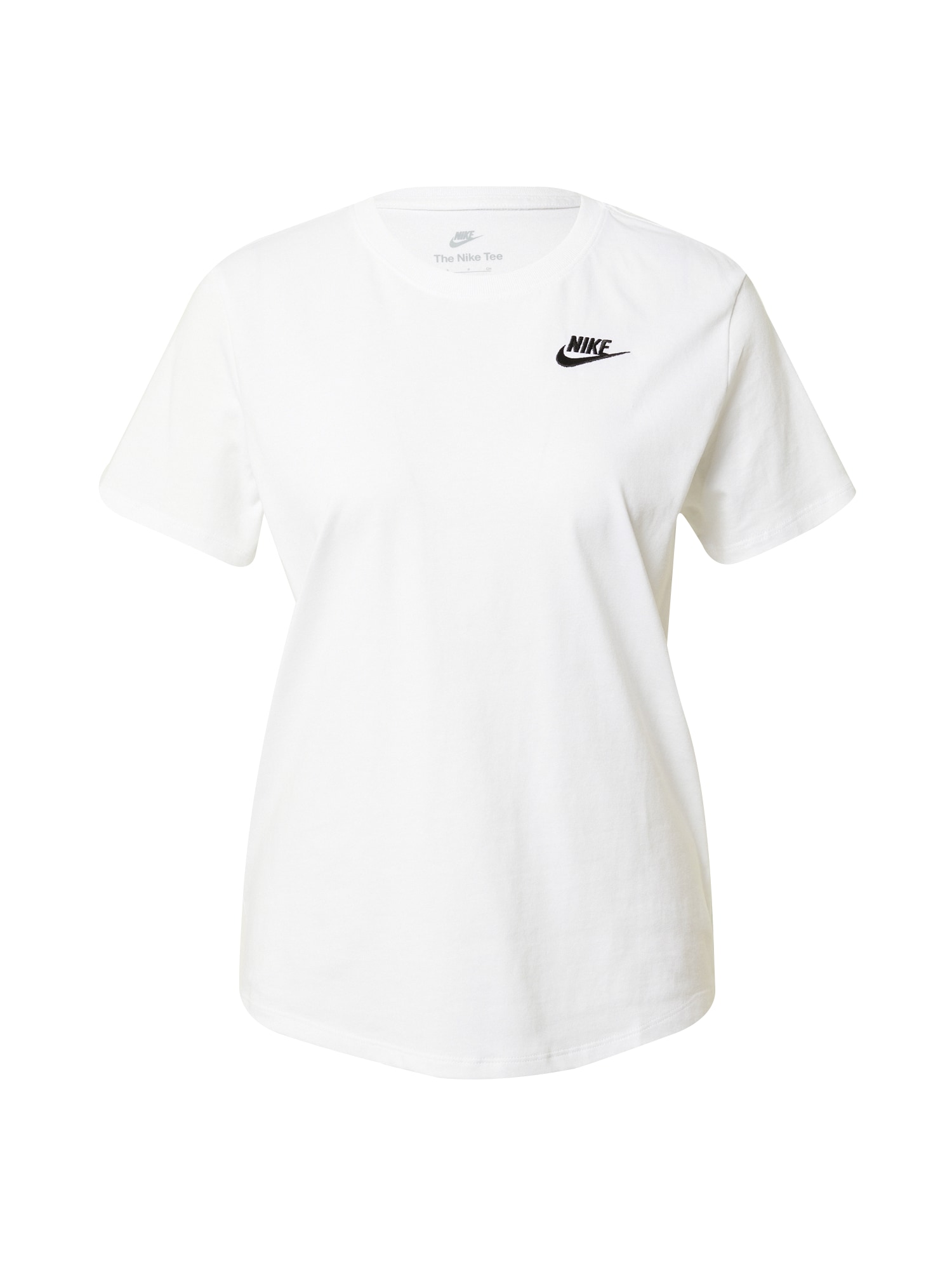 Nike Sportswear Marškinėliai 'Club Essential' juoda / balta