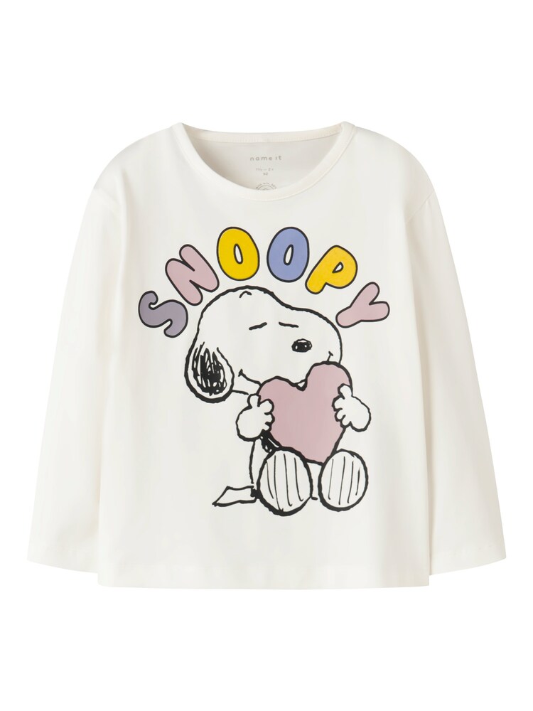 NAME IT Shirt 'NMFDREMA SNOOPY' Mädchen Größe 98 gelb / mauve / schwarz / weiß