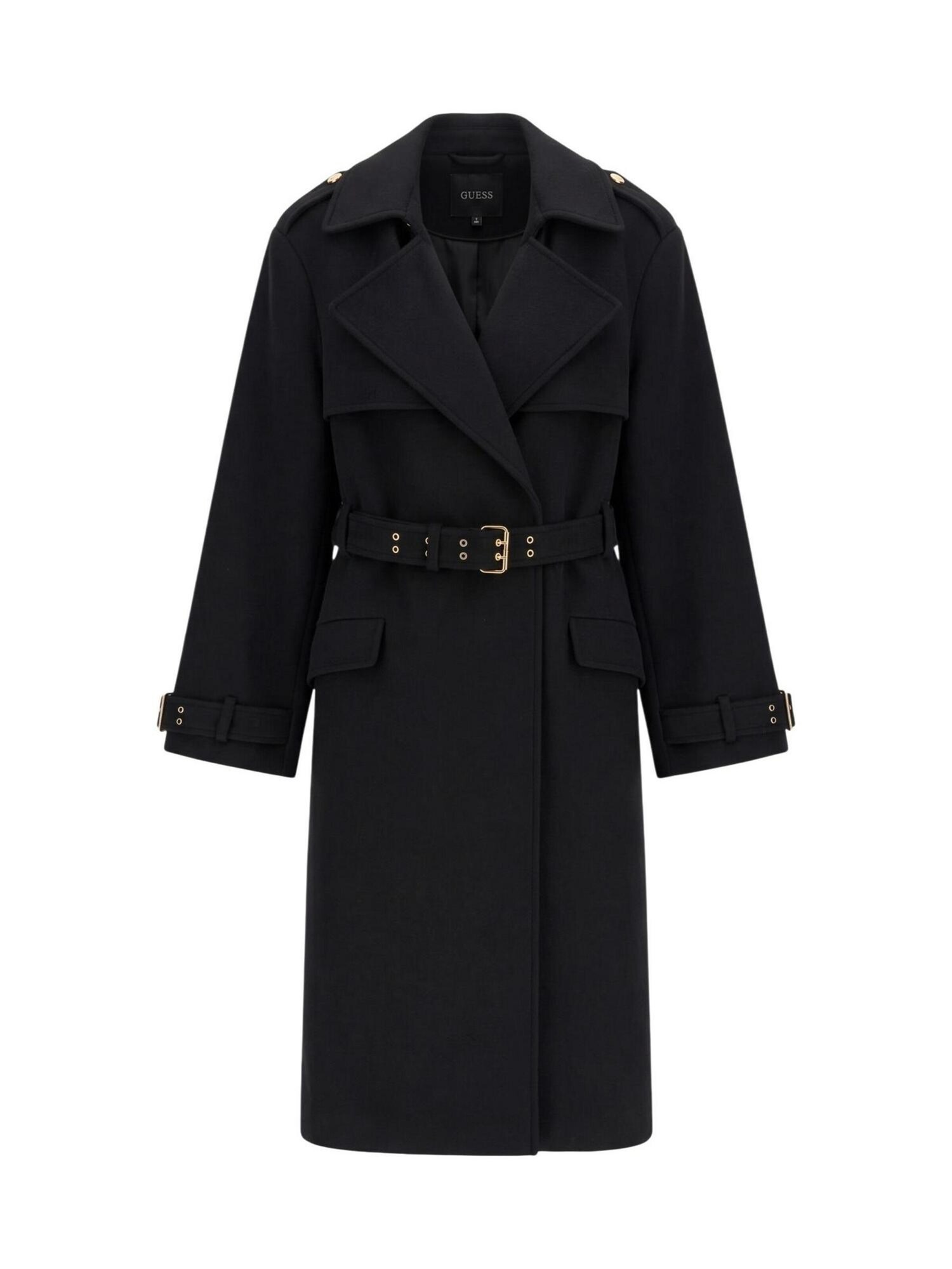 GUESS Abrigo de invierno 'EVE MELTON TRENCH W6BL51 W4138' negro – imagen 2