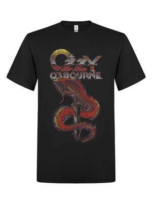 Ozzy Osbourne Camiseta 'Ozzy Osbourne Snake T-Shirt'  negro