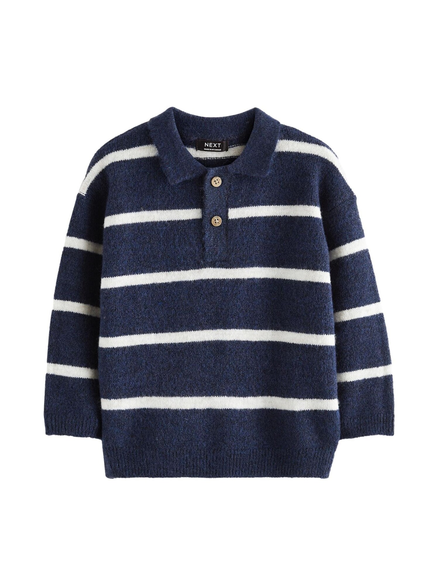 Next Pulover  bleumarin / alb