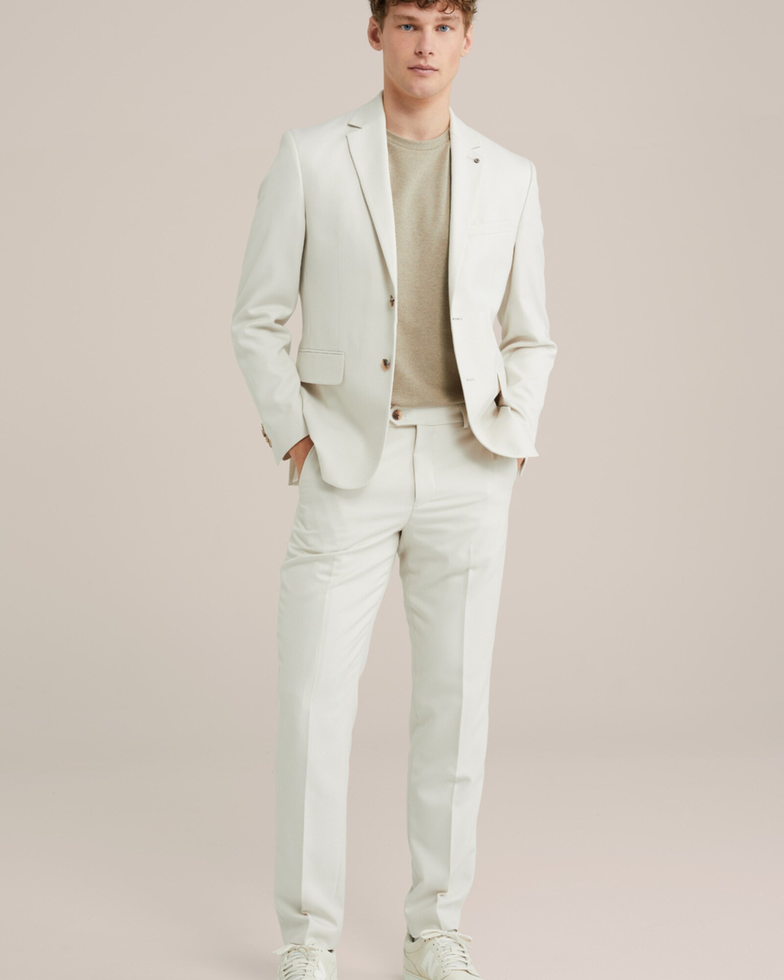 WE Fashion Ráncos nadrág  ekrü termék 2. képe