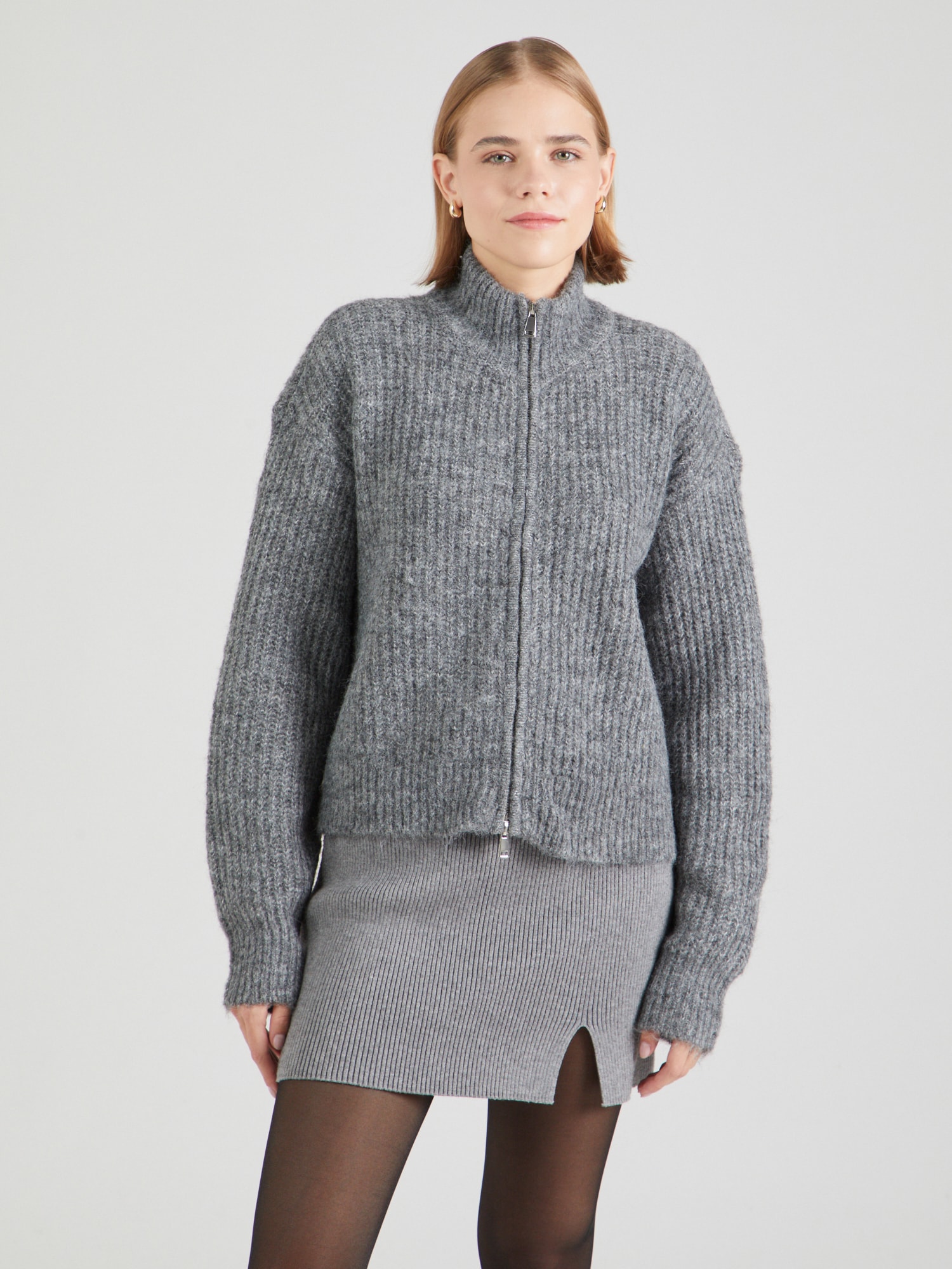 VERO MODA Kardigán 'NONO'  szürke melír termék 2. képe