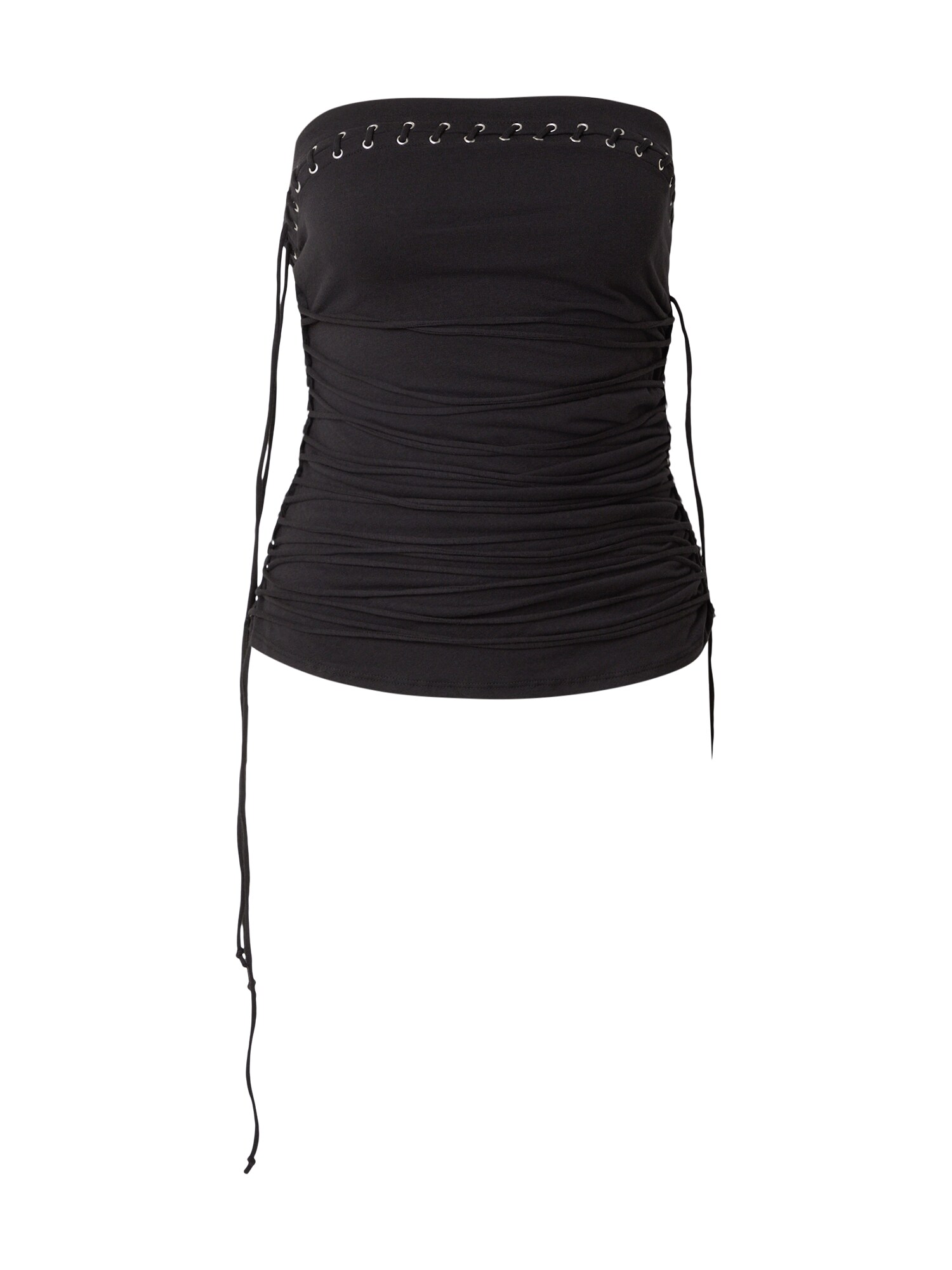 WEEKDAY Top 'Rumi'  negru / argintiu
