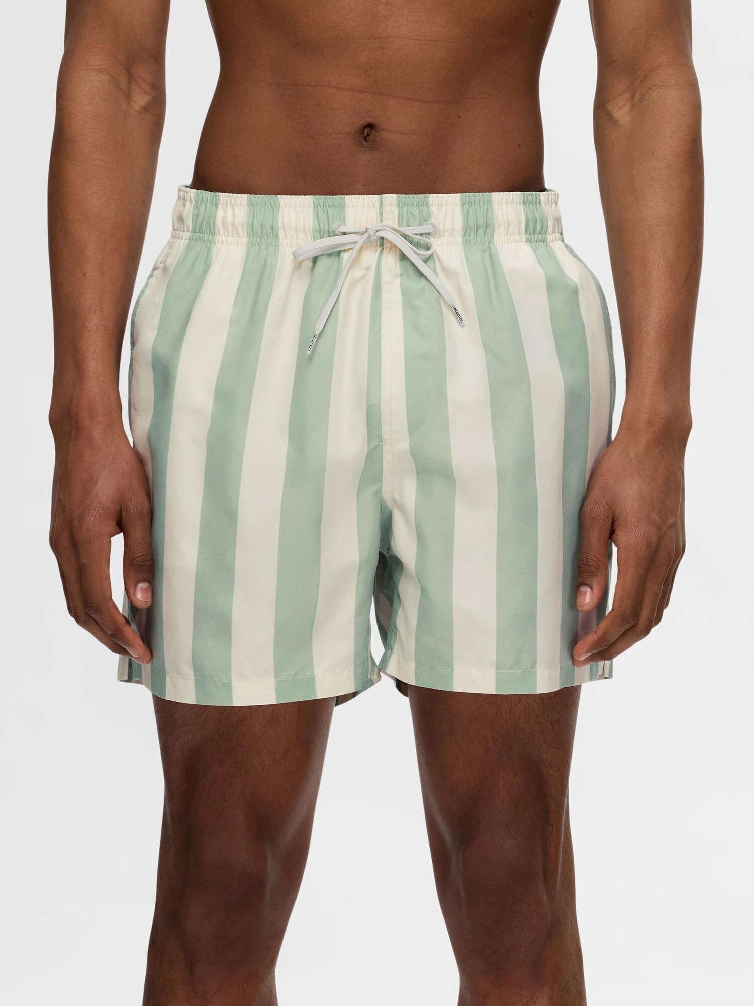 SELECTED Bermudas beige / verde