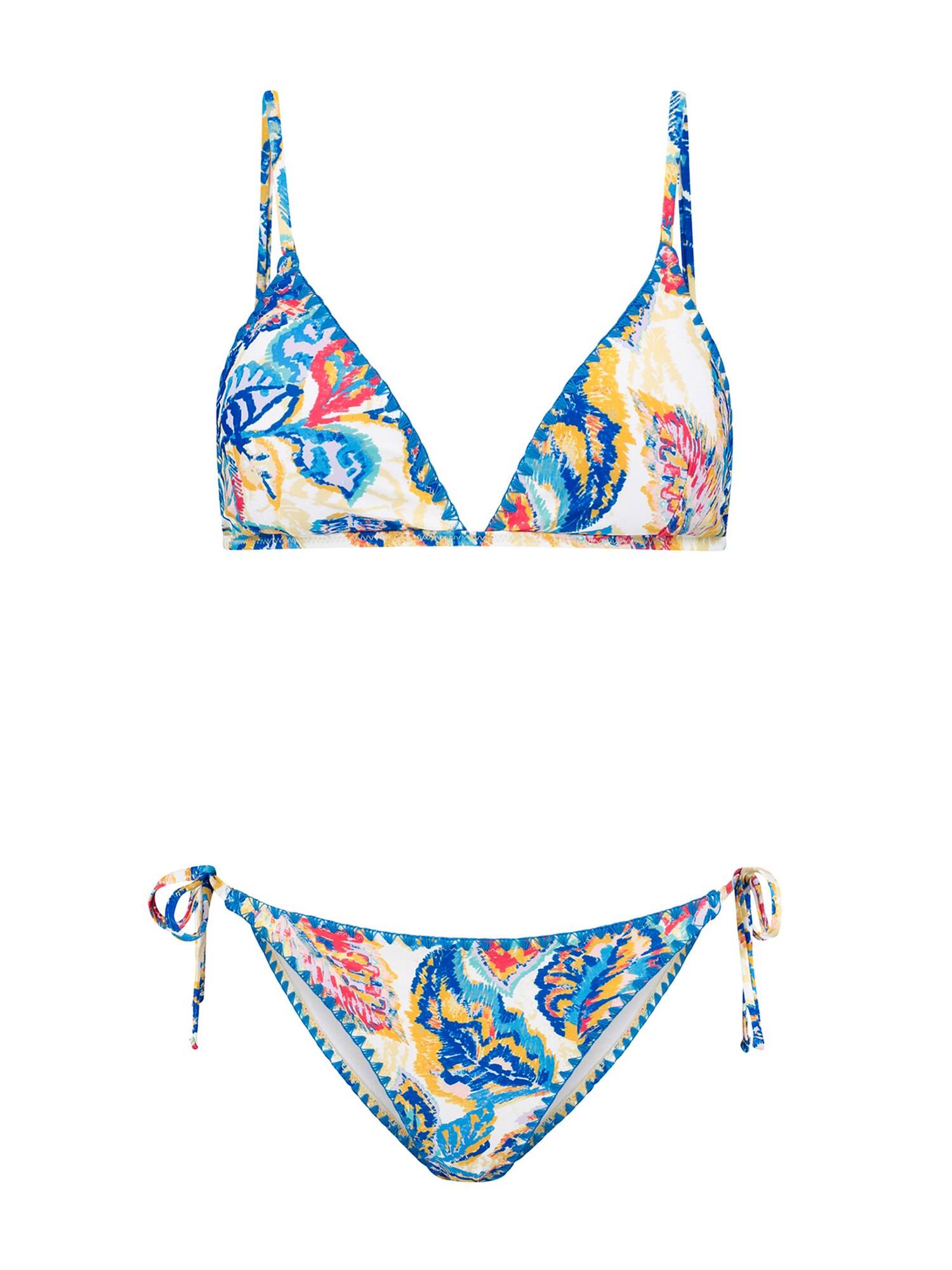 Shiwi Costum de baie două piese Romy  albastru / galben / roșu / alb