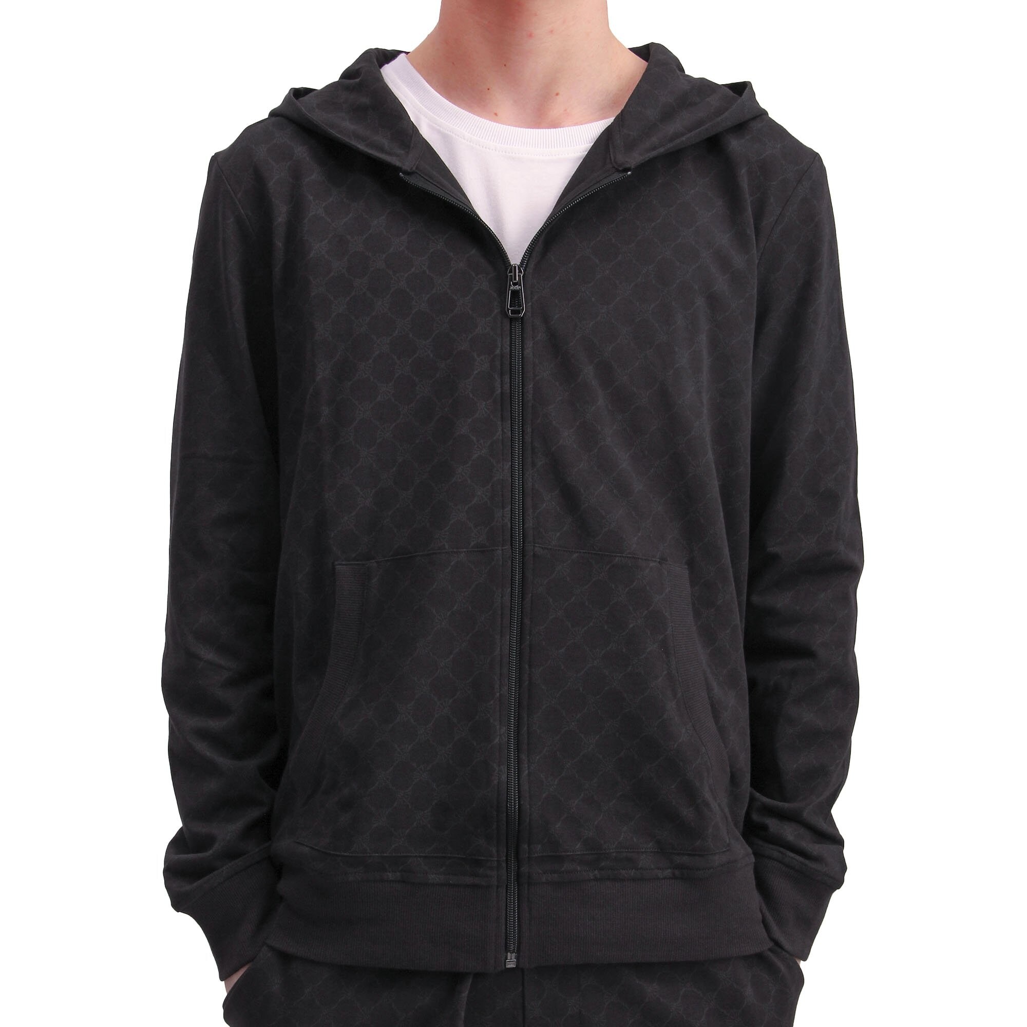JOOP! Sudadera con cremallera  gris claro / negro – imagen 4