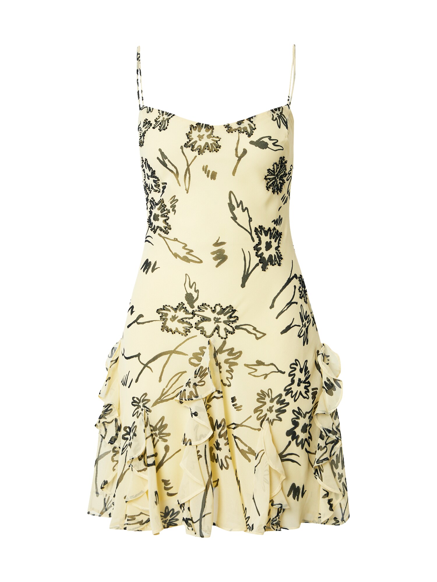 TOPSHOP Letné šaty žltá / čierna