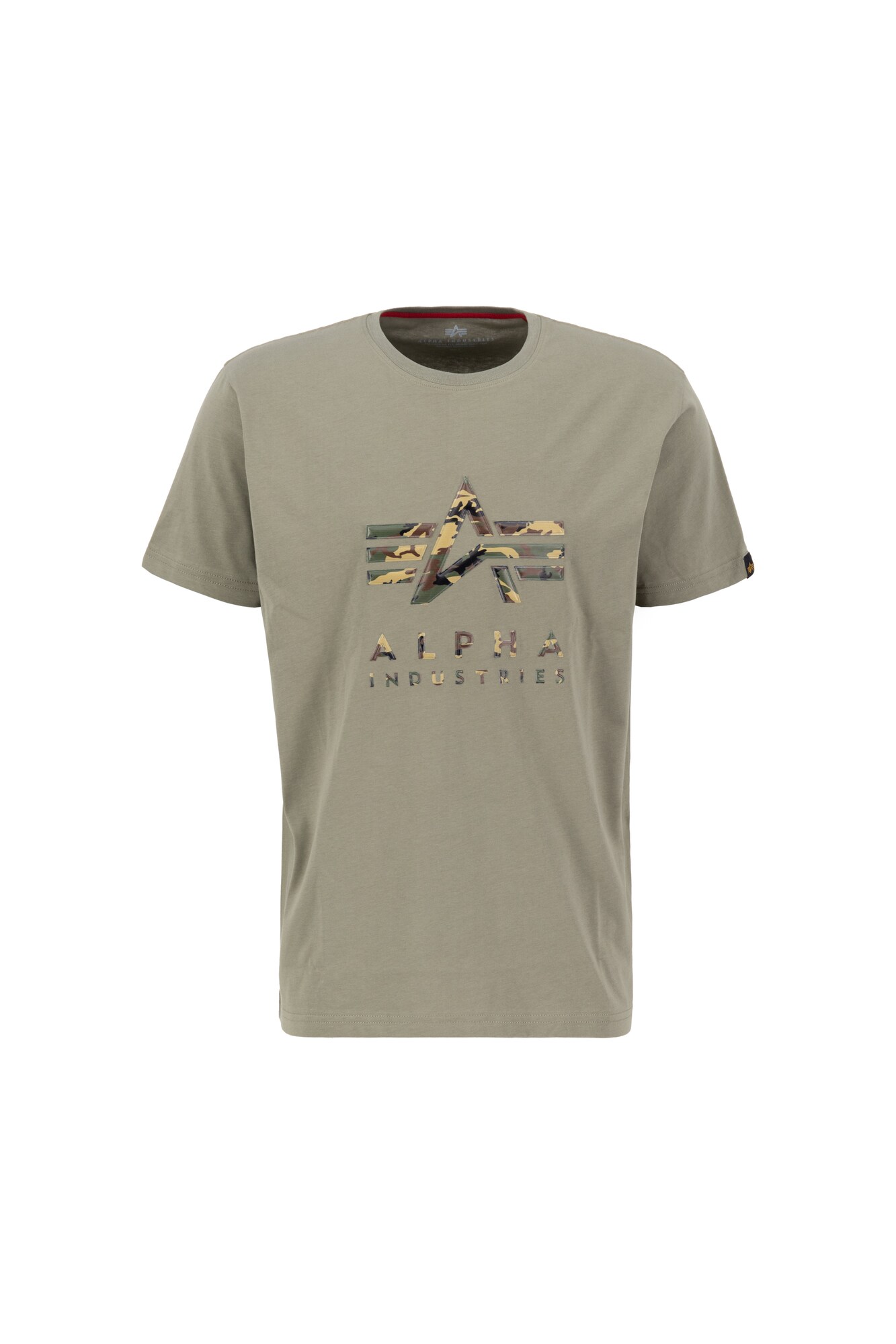 ALPHA INDUSTRIES Tričko 'Camo PP T'  piesková / hnedá / kaki / olivová