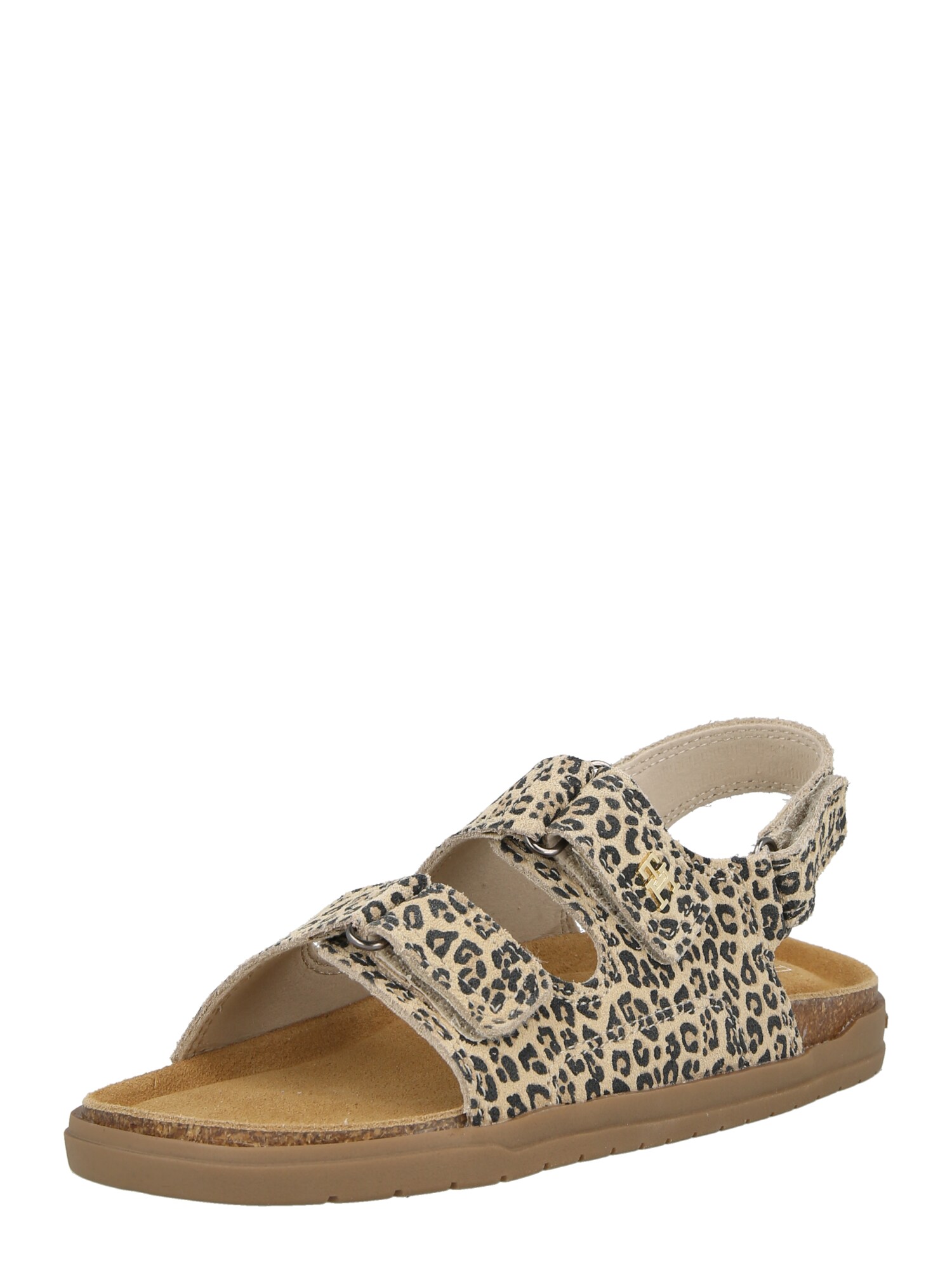 TOMMY HILFIGER Sandale  alb kitt / negru