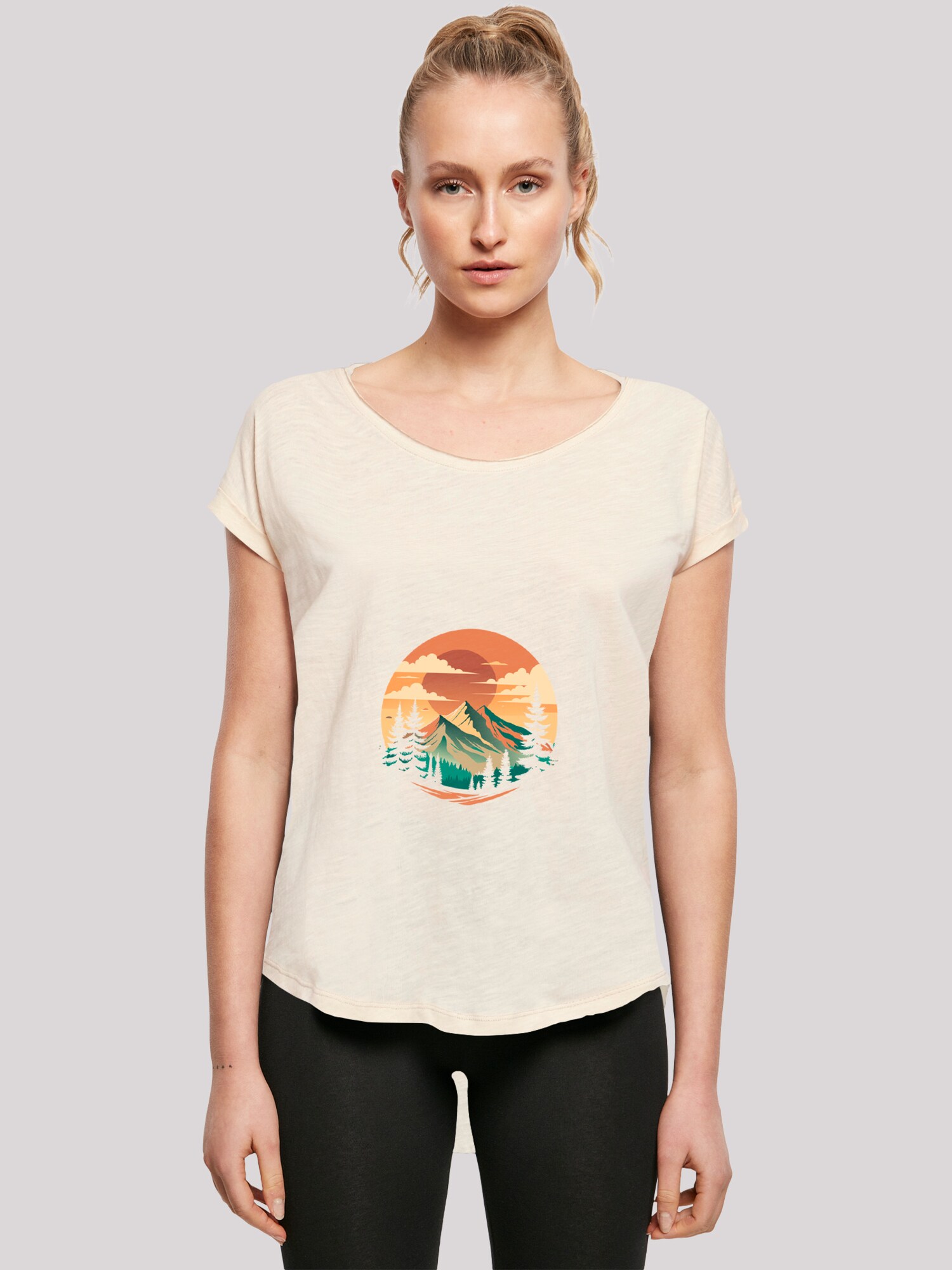 Thumbnail - F4NT4STIC T-Shirt Sonnenuntergang Berglandschaft