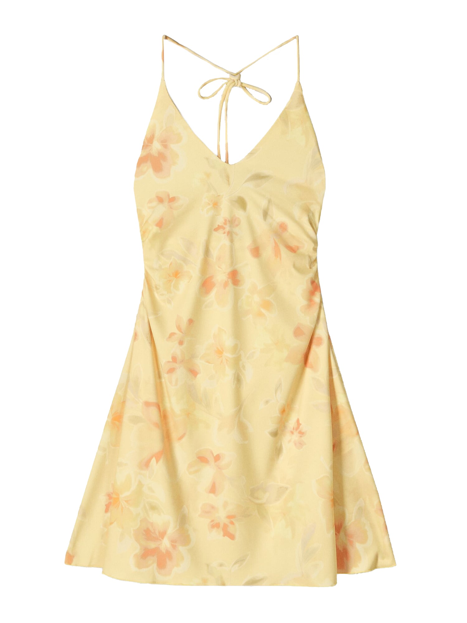 Bershka Rochie de vară  galben deschis / portocaliu / alb