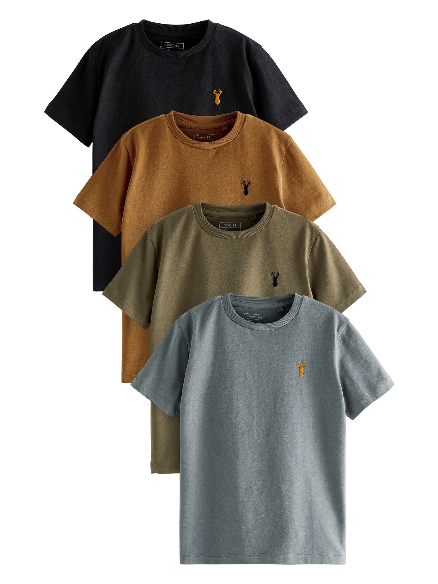 Next Tricou  albastru deschis / maro / maro deschis / negru