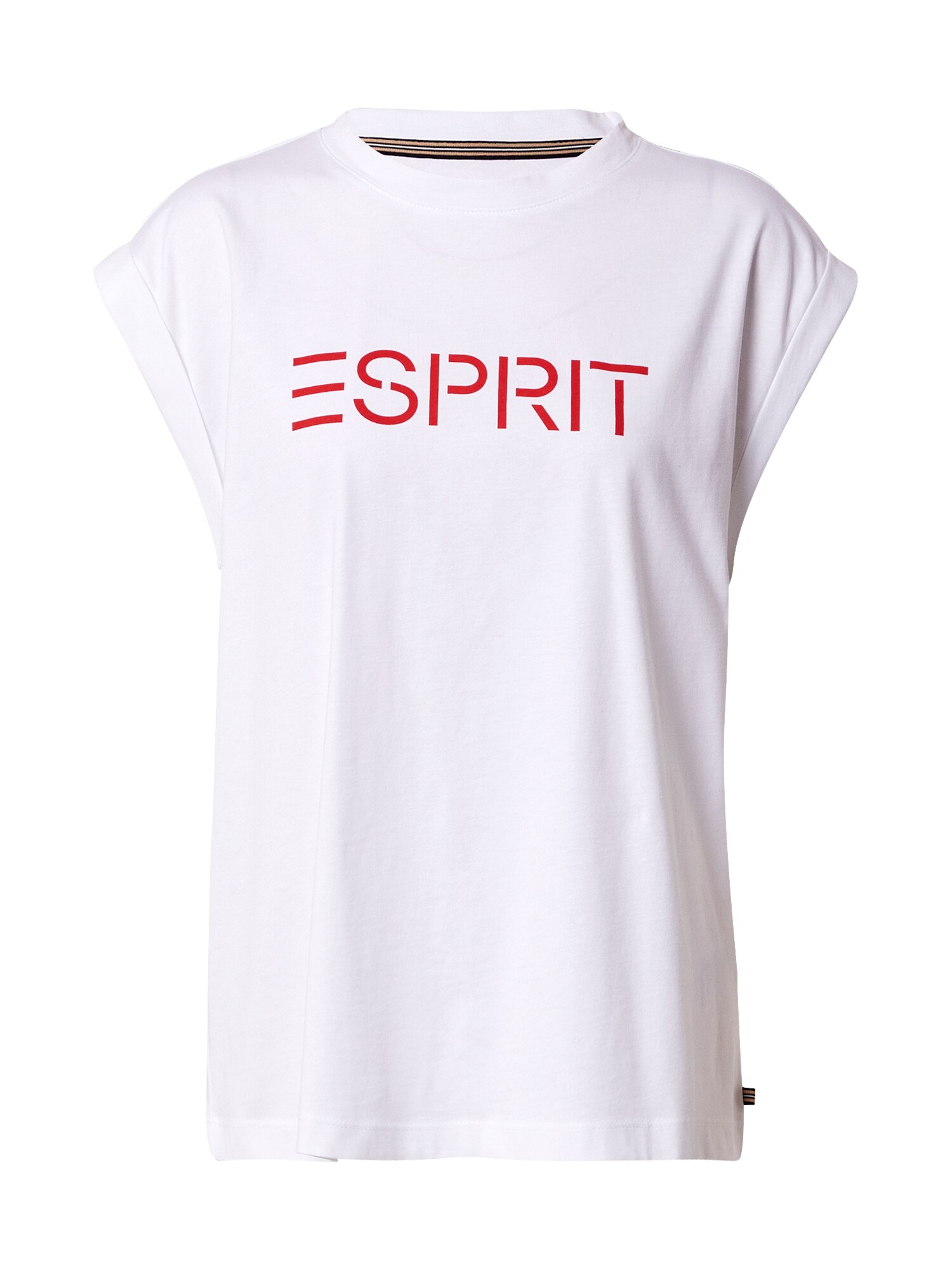 ESPRIT Marškinėliai  balta / šviesiai raudona