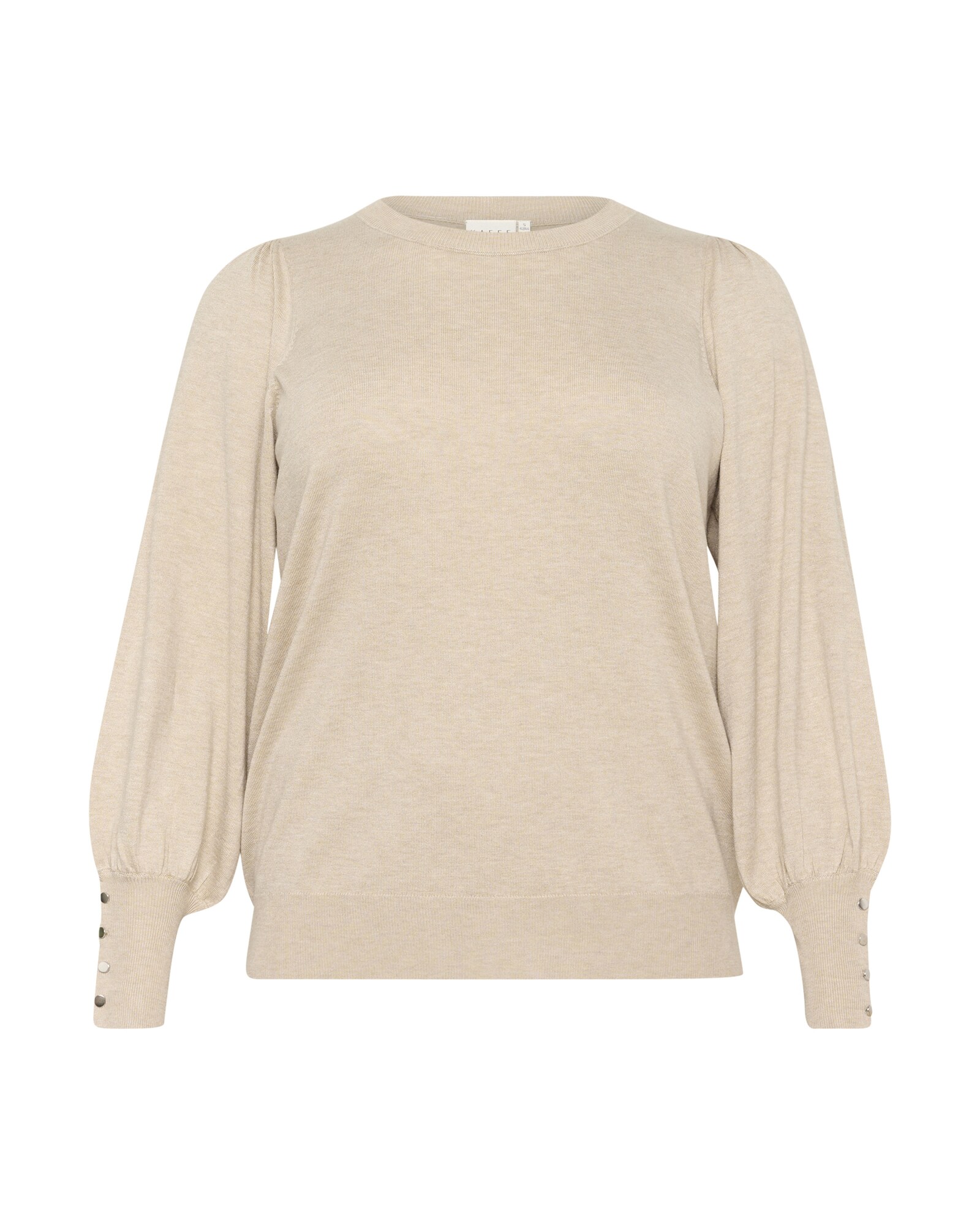 KAFFE CURVE Pulover Lizzy  bej amestecat