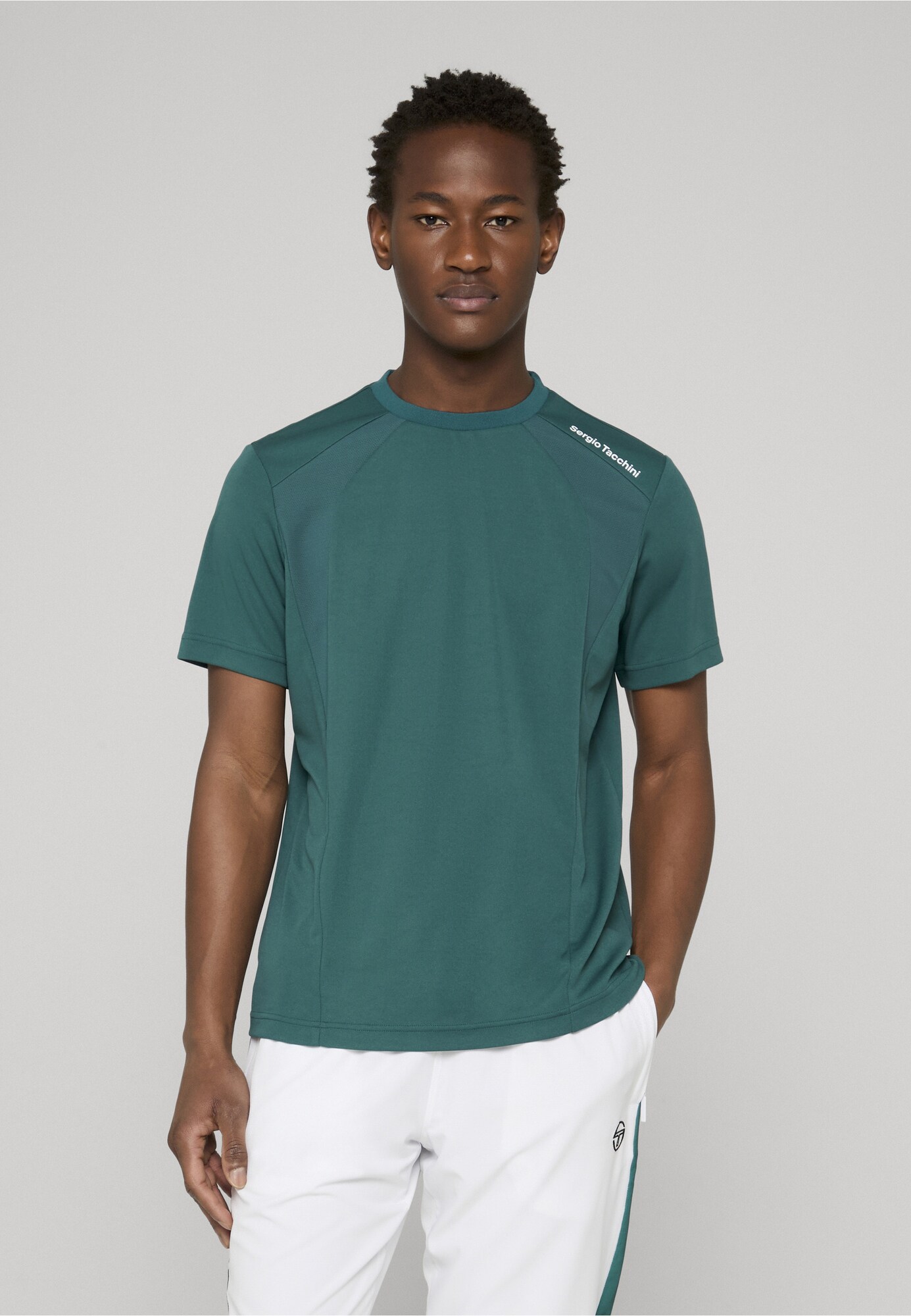 Sergio Tacchini Camiseta 'Adriatico' azul cian / blanco – imagen 3