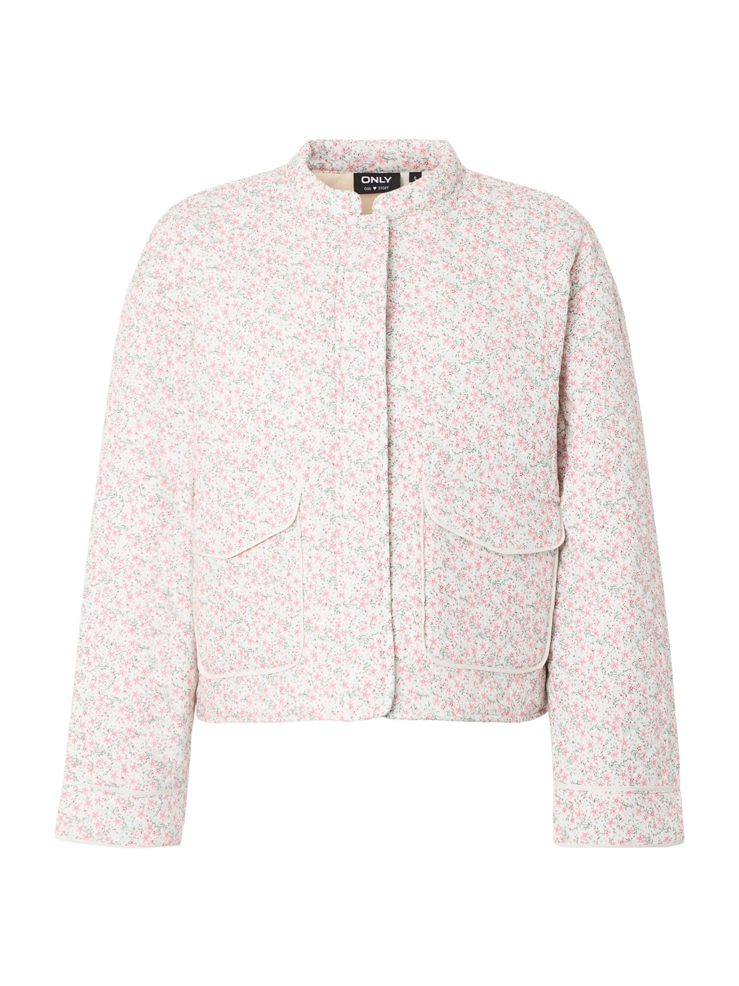ONLY Geacă de primăvară-toamnă ONLHALLIE  verde / roz / roz închis / alb