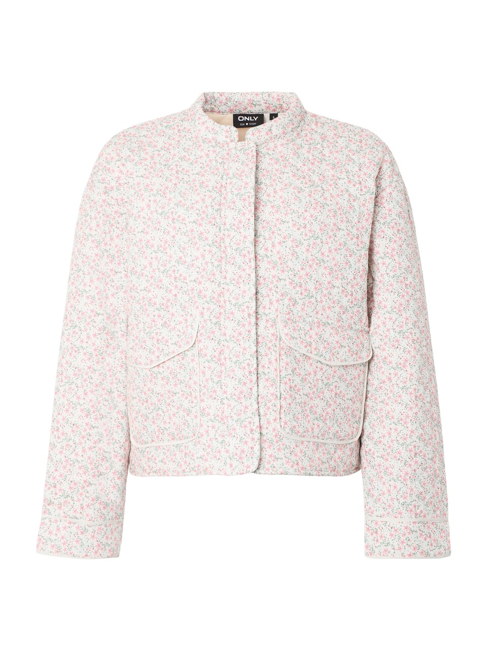 Övergångsjacka 'ONLHALLIE' grön / rosa / mörkrosa