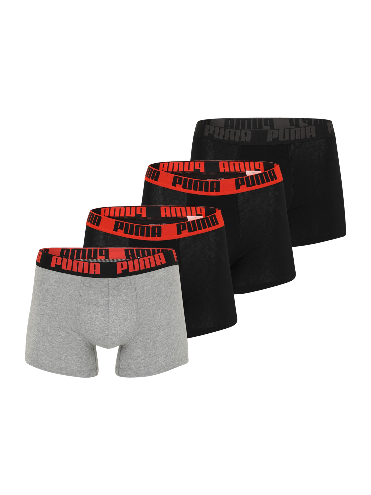 PUMA Boxeri EVERYDAY  gri / roșu / negru