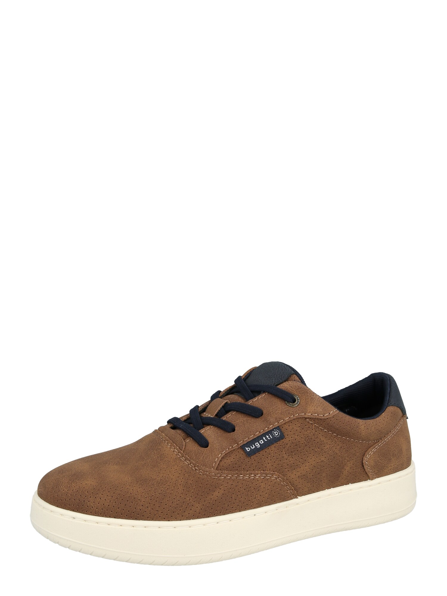 bugatti Sneaker low albastru închis / maro coniac