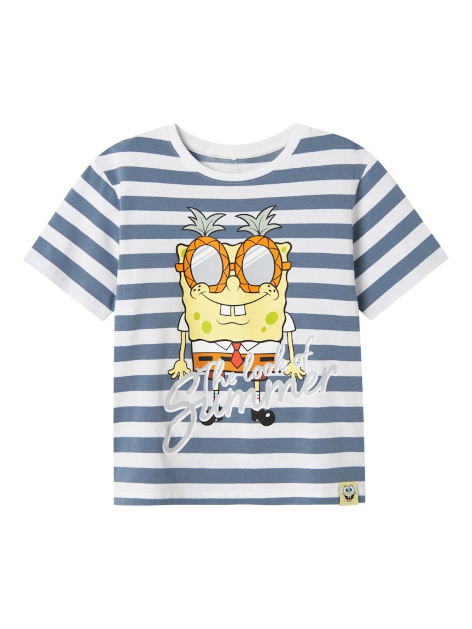 NAME IT Póló 'NKMMANSA SPONGSB'  kék / sárga / fekete / fehér akciós termékkép 1