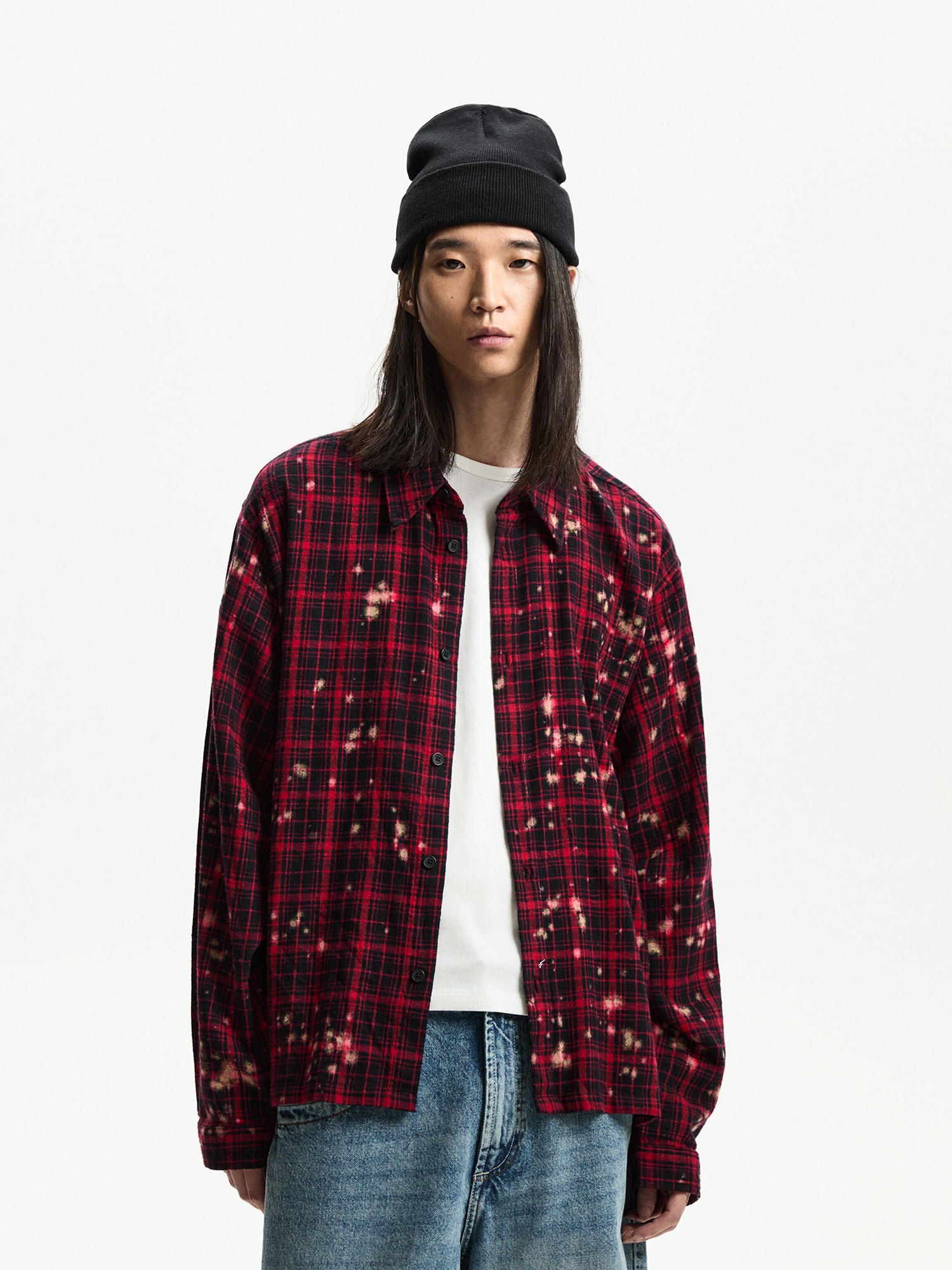 Bershka Ing  bézs / piros / fekete termék 2. képe