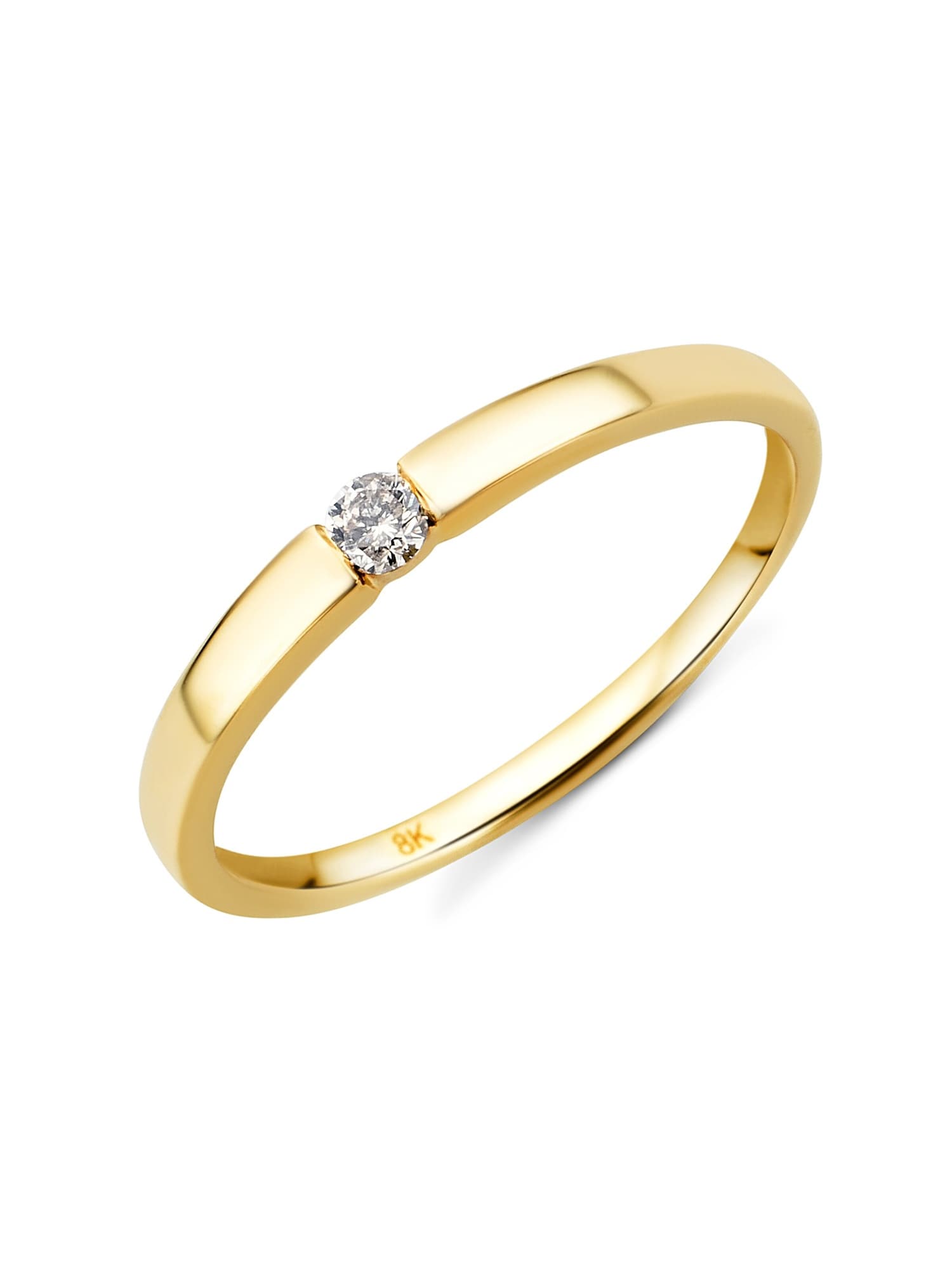 DIAMANT LETERNEL Prsten 'Ring aus 333 Gelbgold mit 0.05 Karat Diamant' srebro