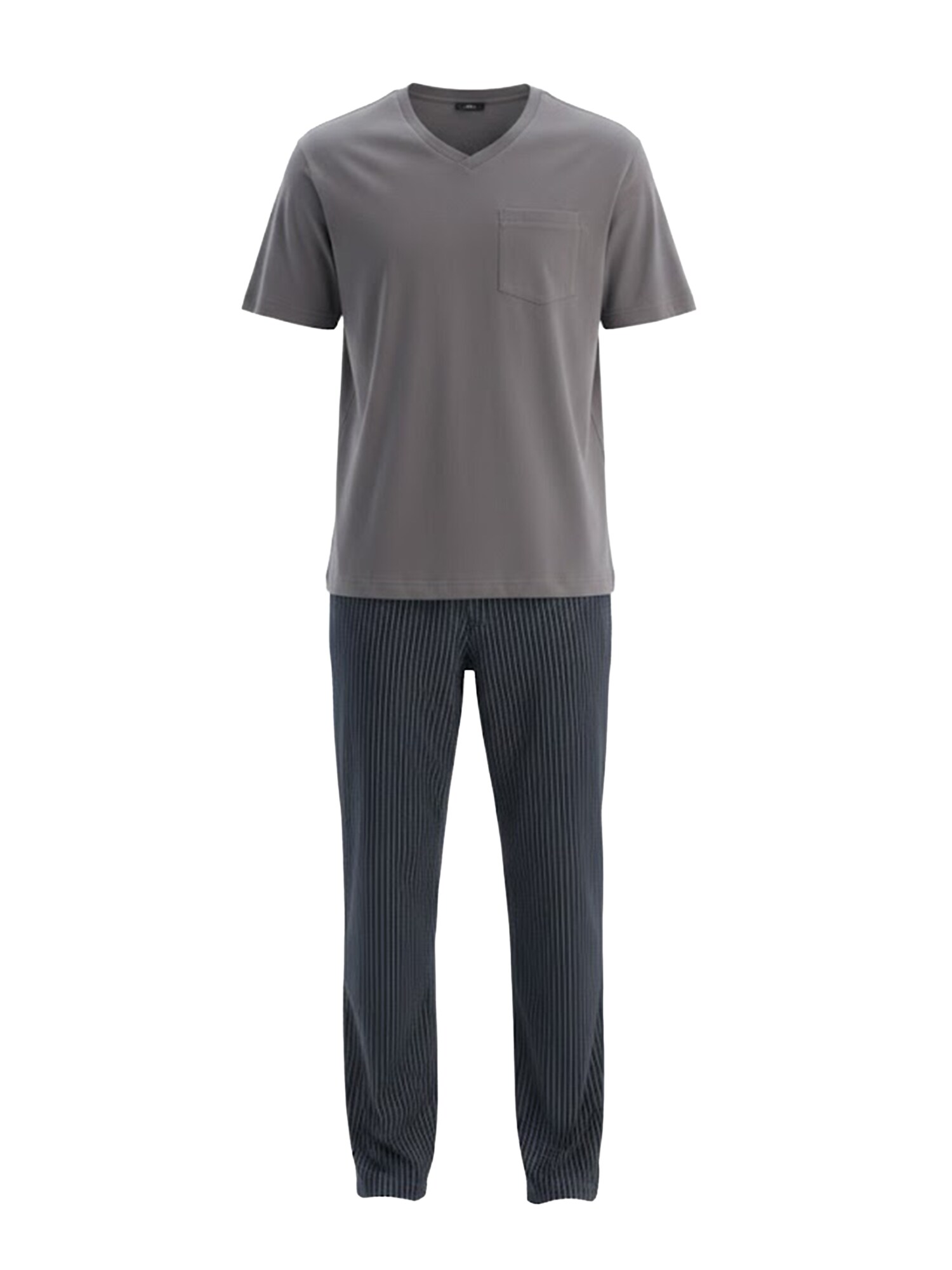 Dagi Pijama lungă  gri / gri metalic