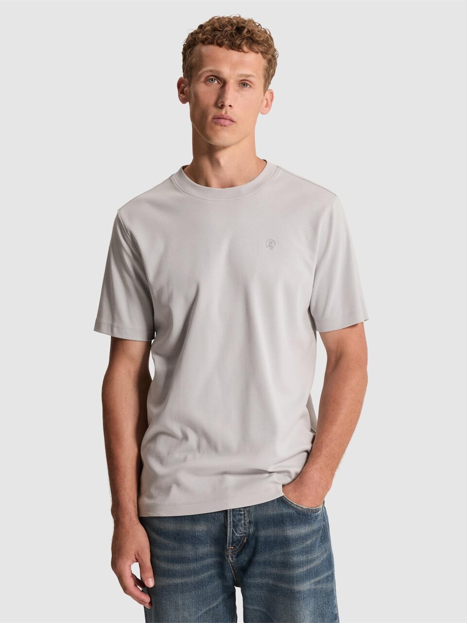 T-shirt 'Regular fit T-shirt in interlock jersey'